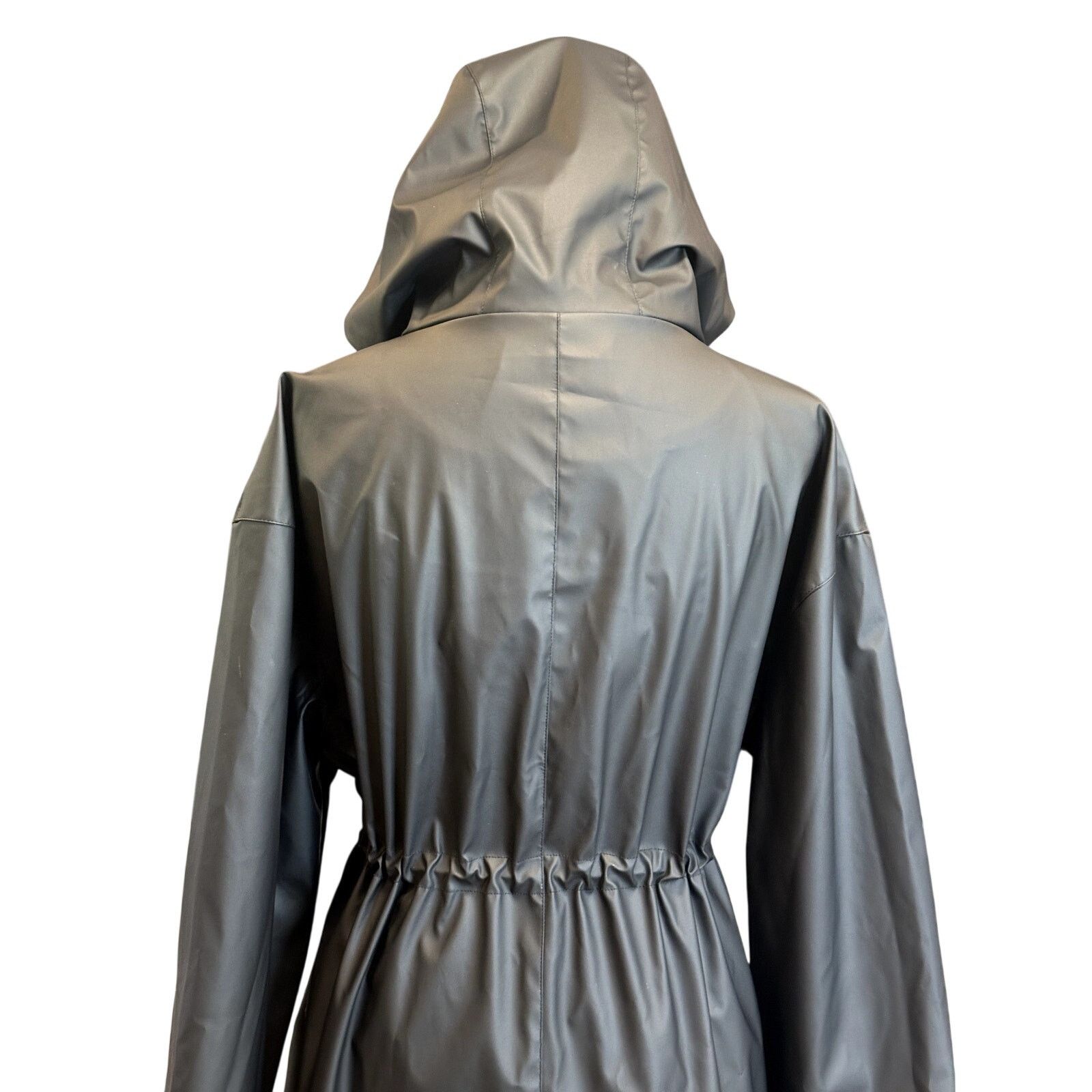 Rebecca Minkoff Rebecca Minkoff Black Light Hooded Trench Coat Black L NWT Size L / US 10 / IT 46 - 8 Thumbnail