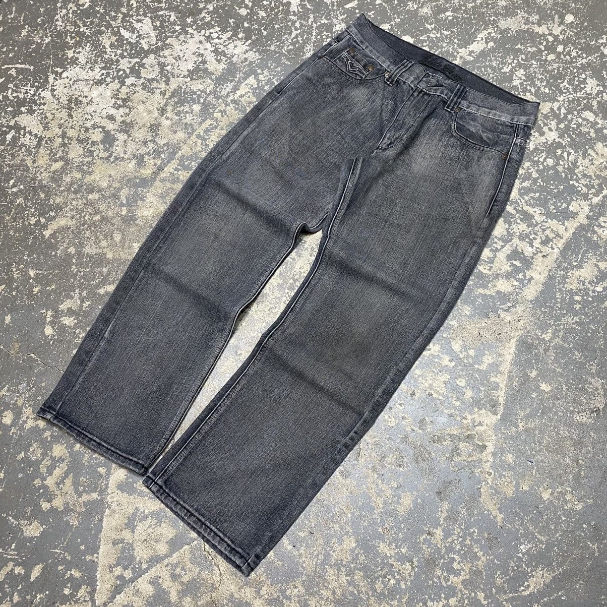 Blue Gear × Vintage Vintage Black Faded Blue Gear y2k baggy Denim Jeans Size US 33 - 6 Thumbnail