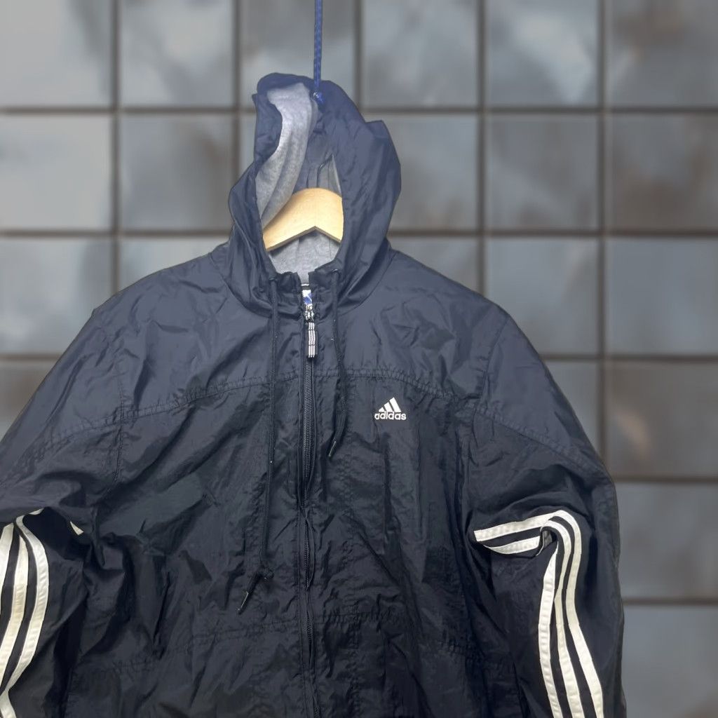 Adidas Vintage LL Bean Anorak Windbreaker Jacket M Black - Men's Activewear, Nylon, Jacket, Size M, Windbreaker, 90s, Vintage, Mens Size US M / EU 48-50 / 2 - 1 Thumbnail