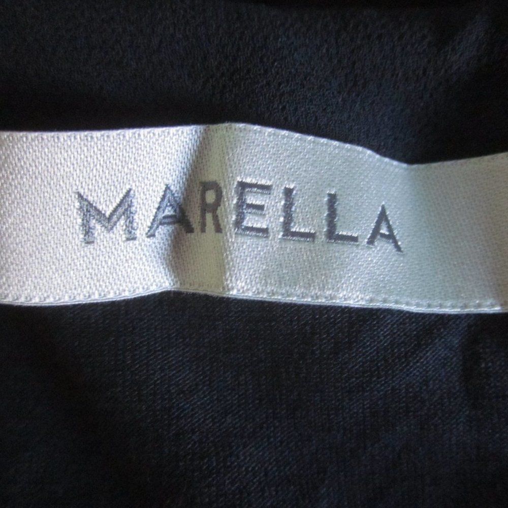 Marsell MARELLA Womens Black Crepe Blouse Sheer Sleeve Open Shoulder Size M / US 6-8 / IT 42-44 - 4 Thumbnail