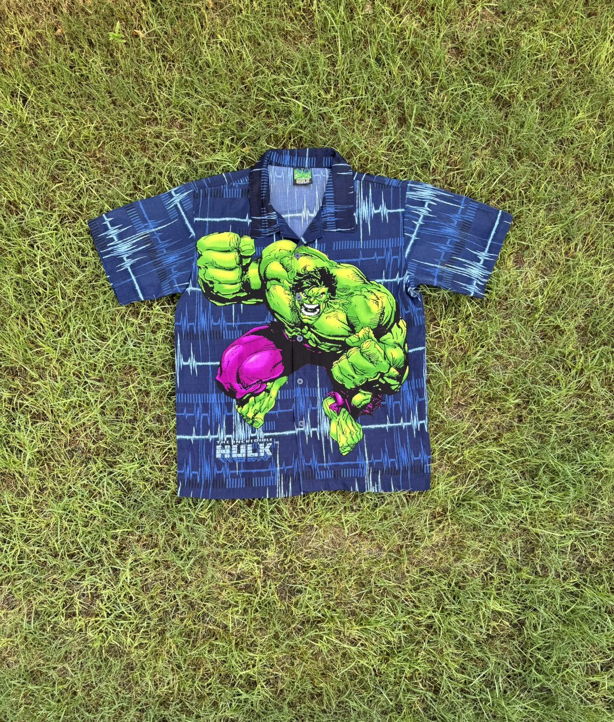 Vintage Y2K Hulk Marvel 2000s Blue Size US M / EU 48-50 / 2 - 1 Thumbnail