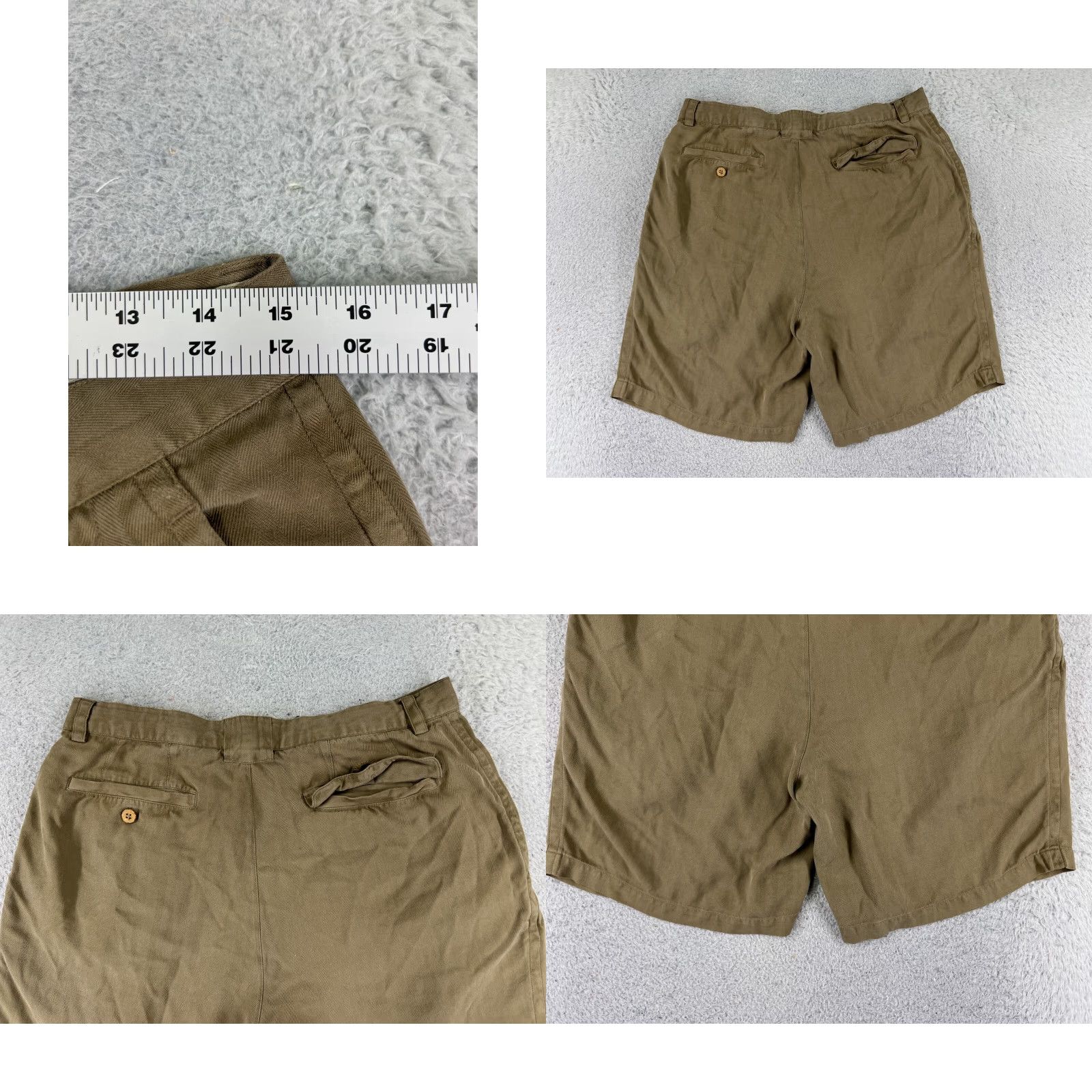 Tommy Bahama Tommy Bahama Shorts Men 34 Brown Silk Chino Herringbone 32x9 READ Size US 34 / EU 50 - 9 Thumbnail