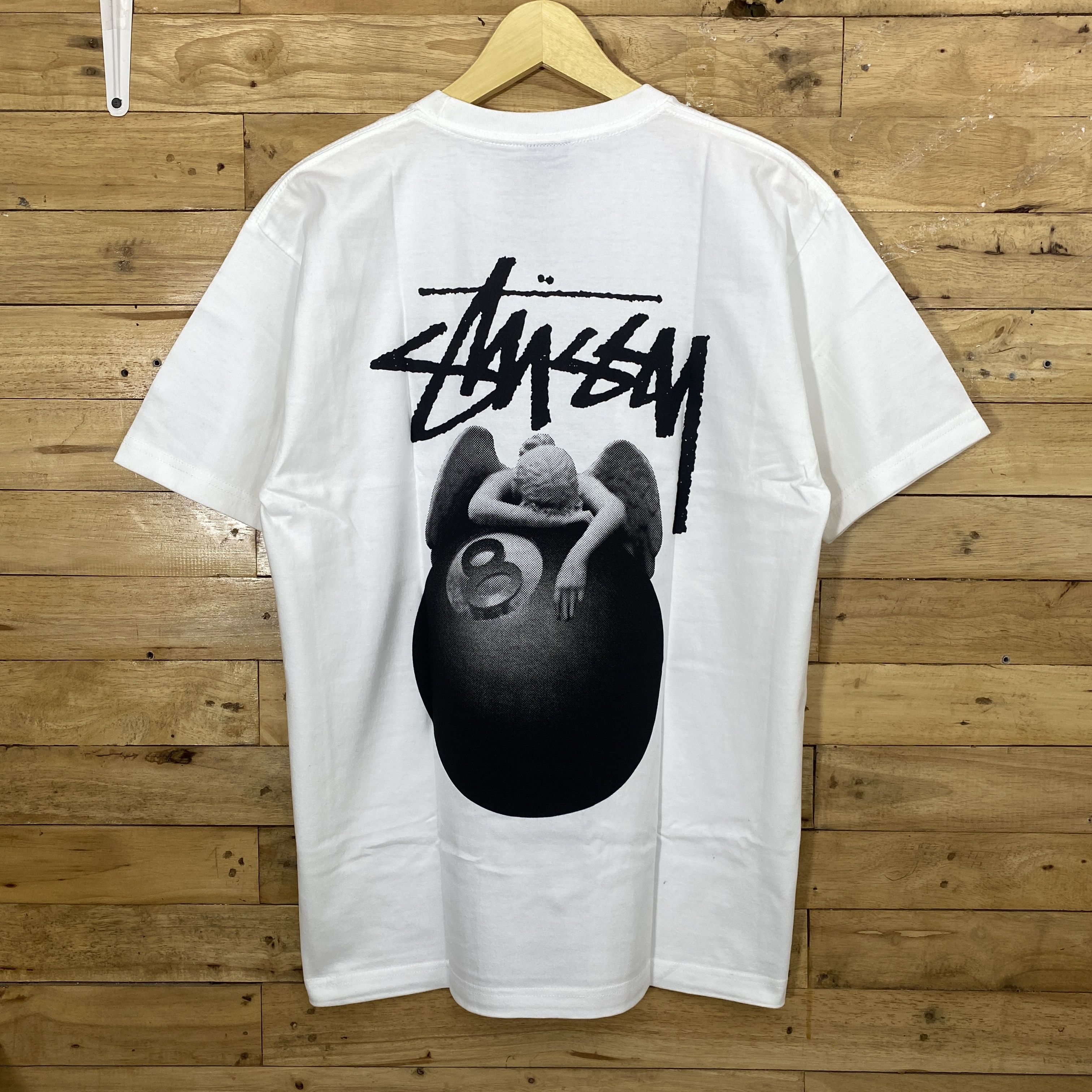 image of Stussy -Ball Angel Tee Xlarge in Black, Men's