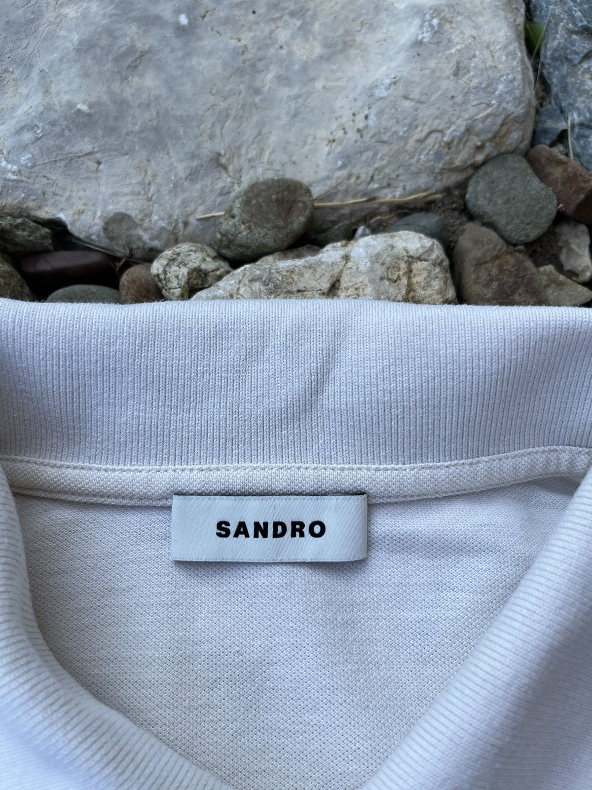 Designer × Sandro Sandro Paris cross chest logo flower aesthetic polo tee Size US M / EU 48-50 / 2 - 11 Thumbnail