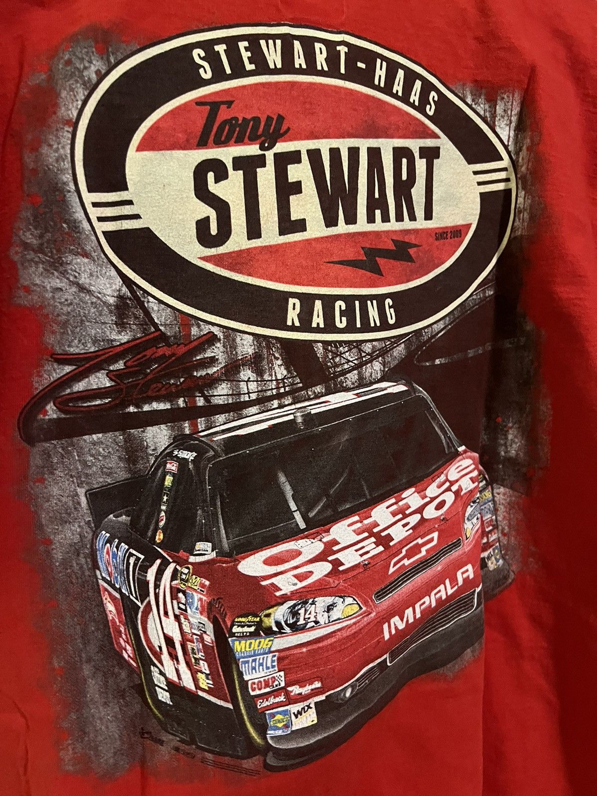 Chase Authentics × NASCAR × Vintage Crazy 2000s NASCAR Tony Stewart Racing Tee Size US XXL / EU 58 / 5 - 4 Thumbnail