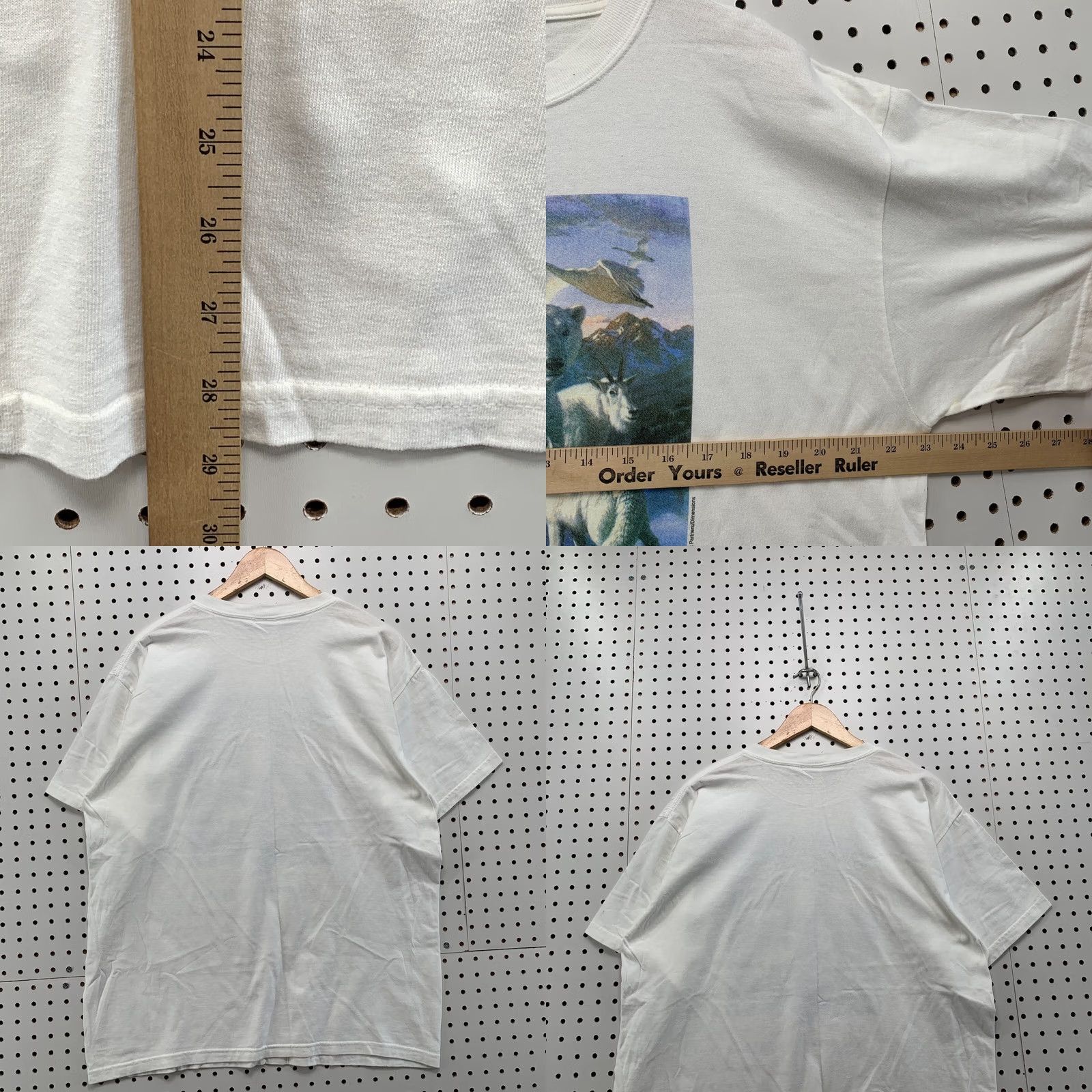Anvil VINTAGE Nature Animal Shirt White Wolves Wild Life Land Trust Tee Large Unisex Adults Size US L / EU 52-54 / 3 - 9 Thumbnail