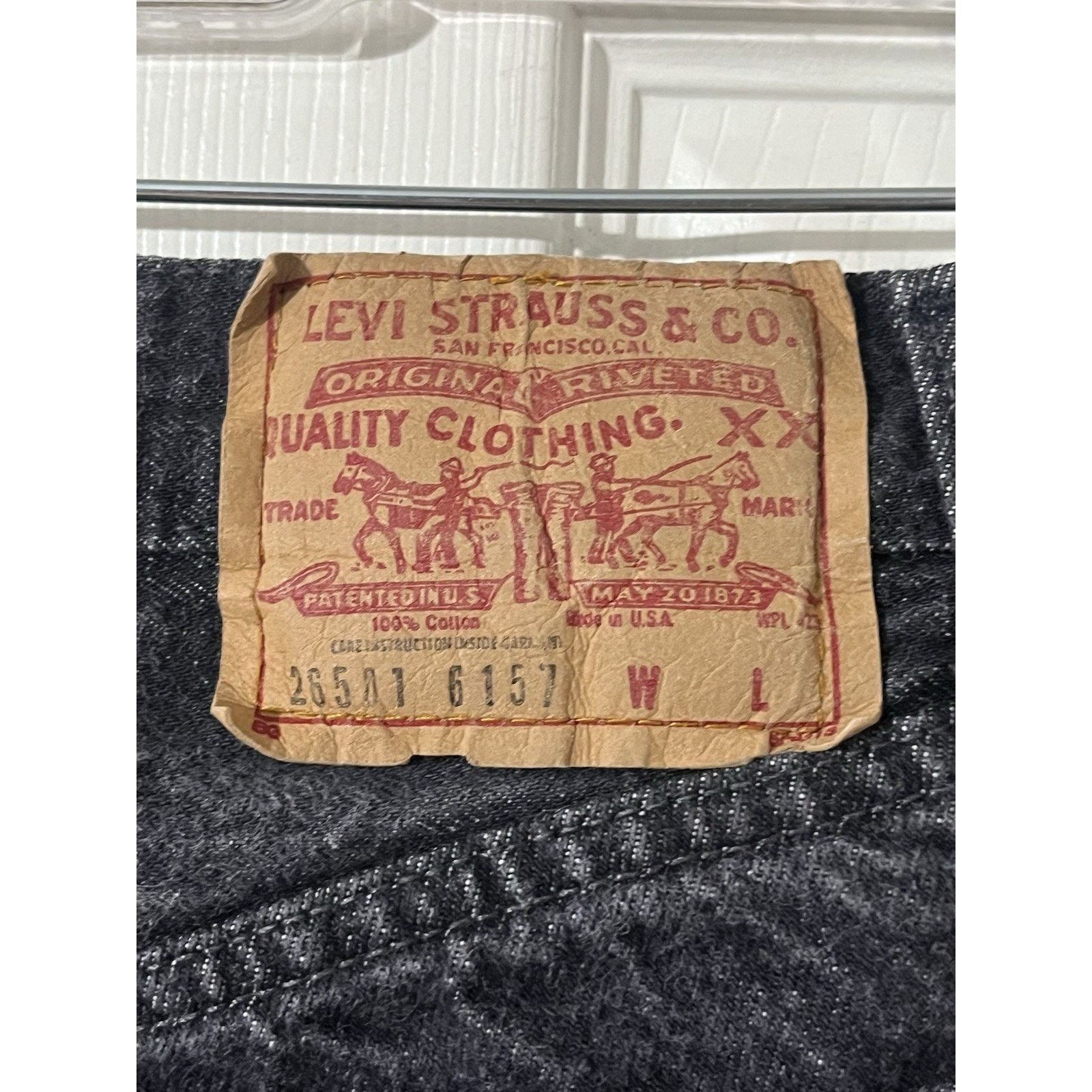 Levi's Vtg Levis Black Straight 501 26501-6157 90s Sz 11 Button Fly Size 27" / US 4 / IT 40 - 4 Thumbnail