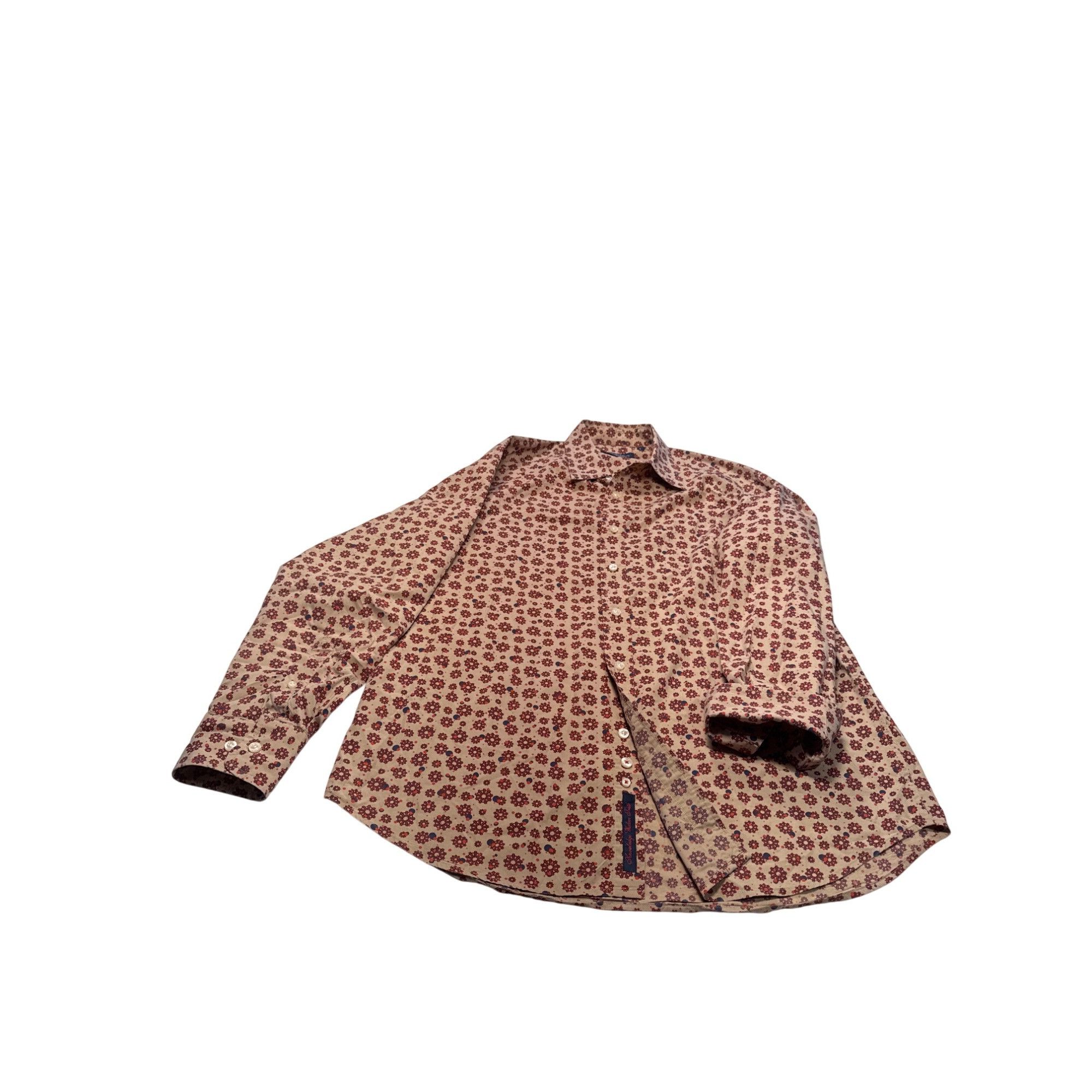 Robert Graham Robert Graham Mens Long Sleeve Shirt Rust geometric print Si Size US L / EU 52-54 / 3 - 1 Thumbnail