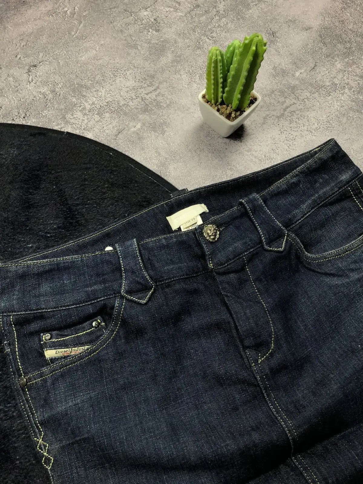 Diesel DIESEL Vintage Denim Avantgarde Skirt Streetwear Y2k Punk Size 29" - 5 Thumbnail