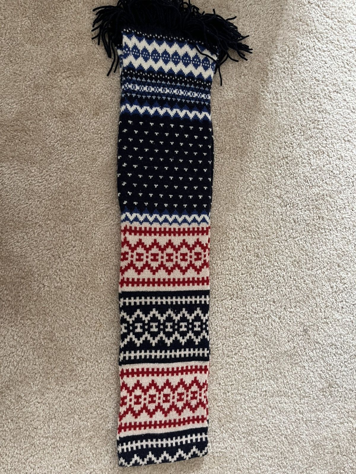 Aime Leon Dore × Drake's ALD x Drake's Fair Isle Scarf