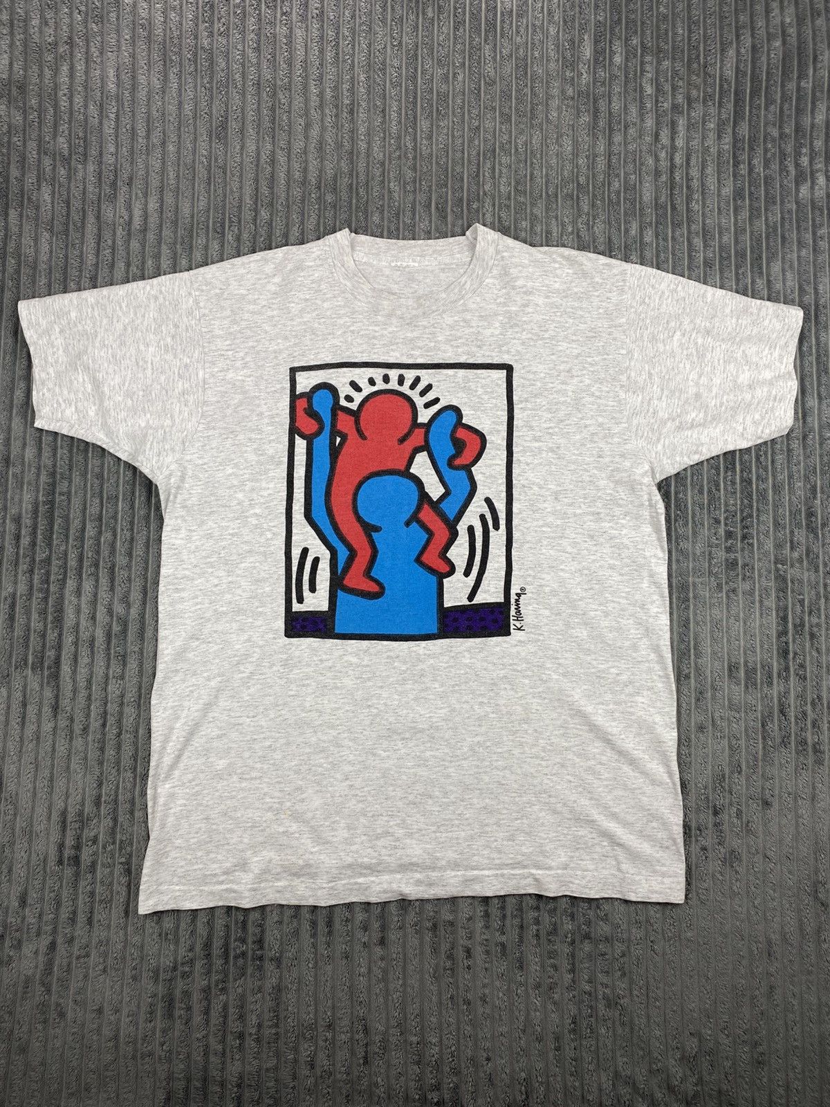 Jerzees Vintage 90s Keith Haring Art Tshirt Size US XL / EU 56 / 4 - 9 Thumbnail
