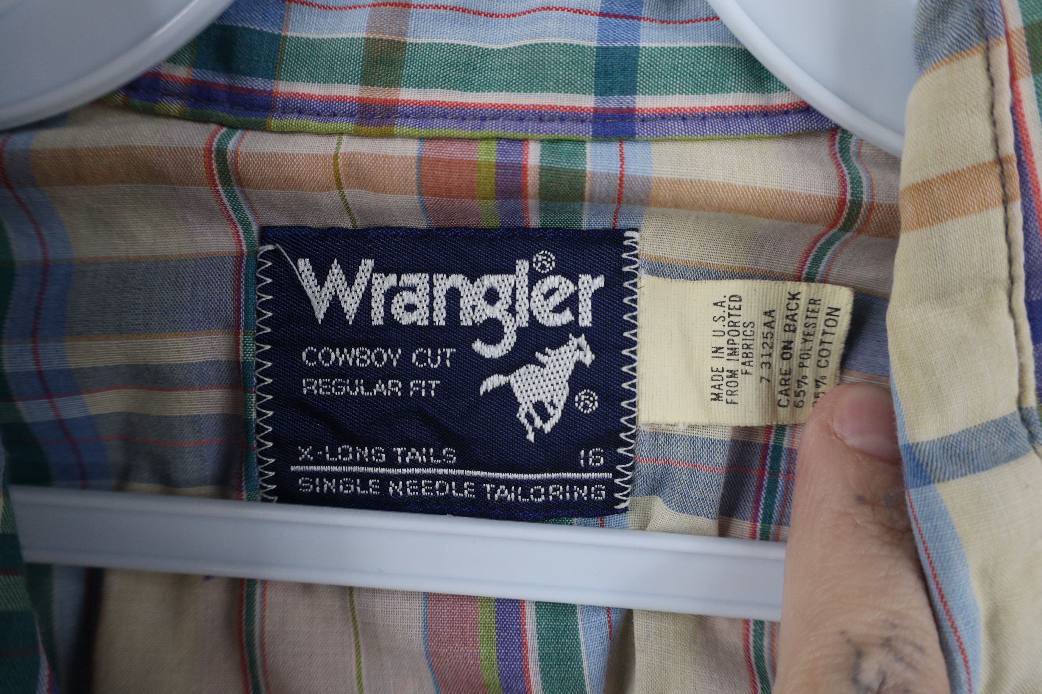 Wrangler Vintage 80s 90s Wrangler Snap Button Shirt Short Sleeve USA Size US M / EU 48-50 / 2 - 9 Thumbnail