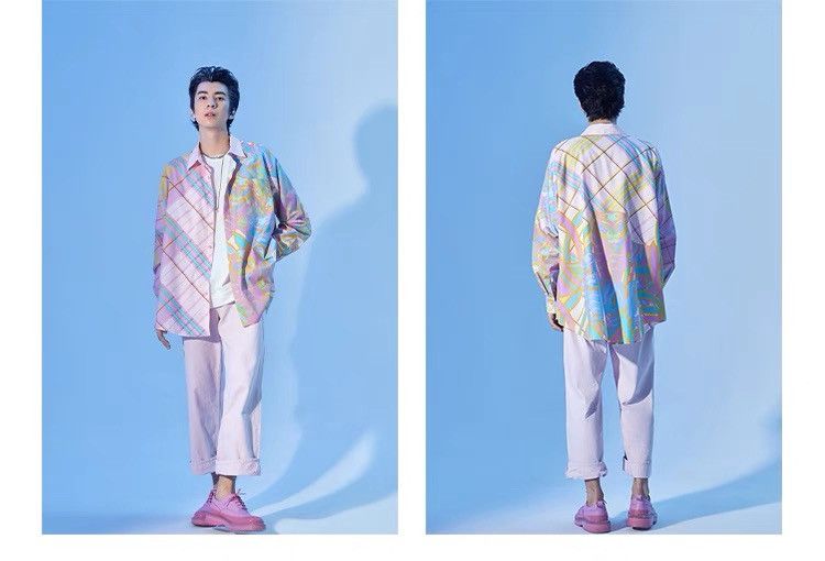 Other Asymmetric Pattern Multi-color Button Up Shirt Size US M / EU 48-50 / 2 - 8 Thumbnail