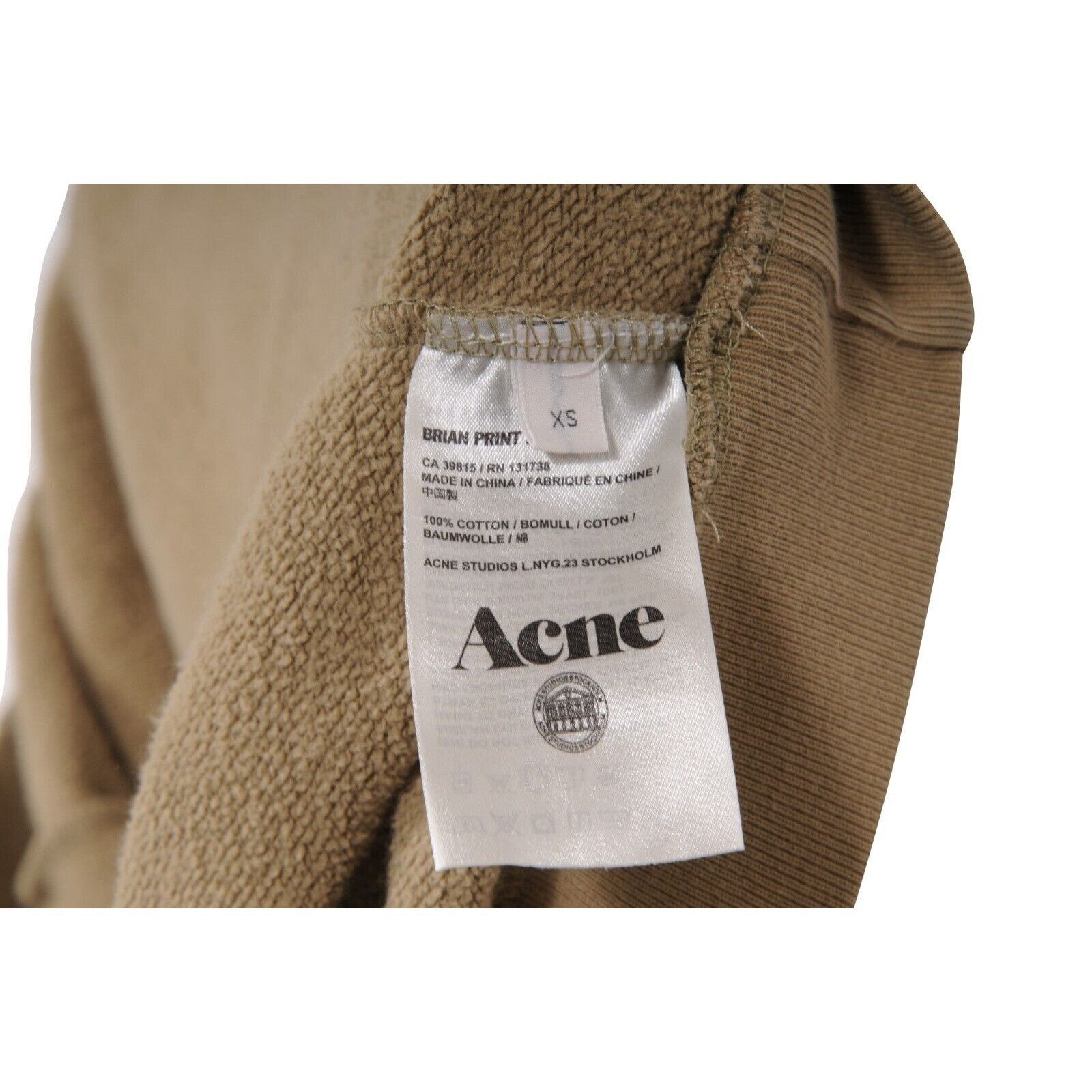 Acne Studios Brian Print Sweater Brown Green Size US XS / EU 42 / 0 - 6 Thumbnail