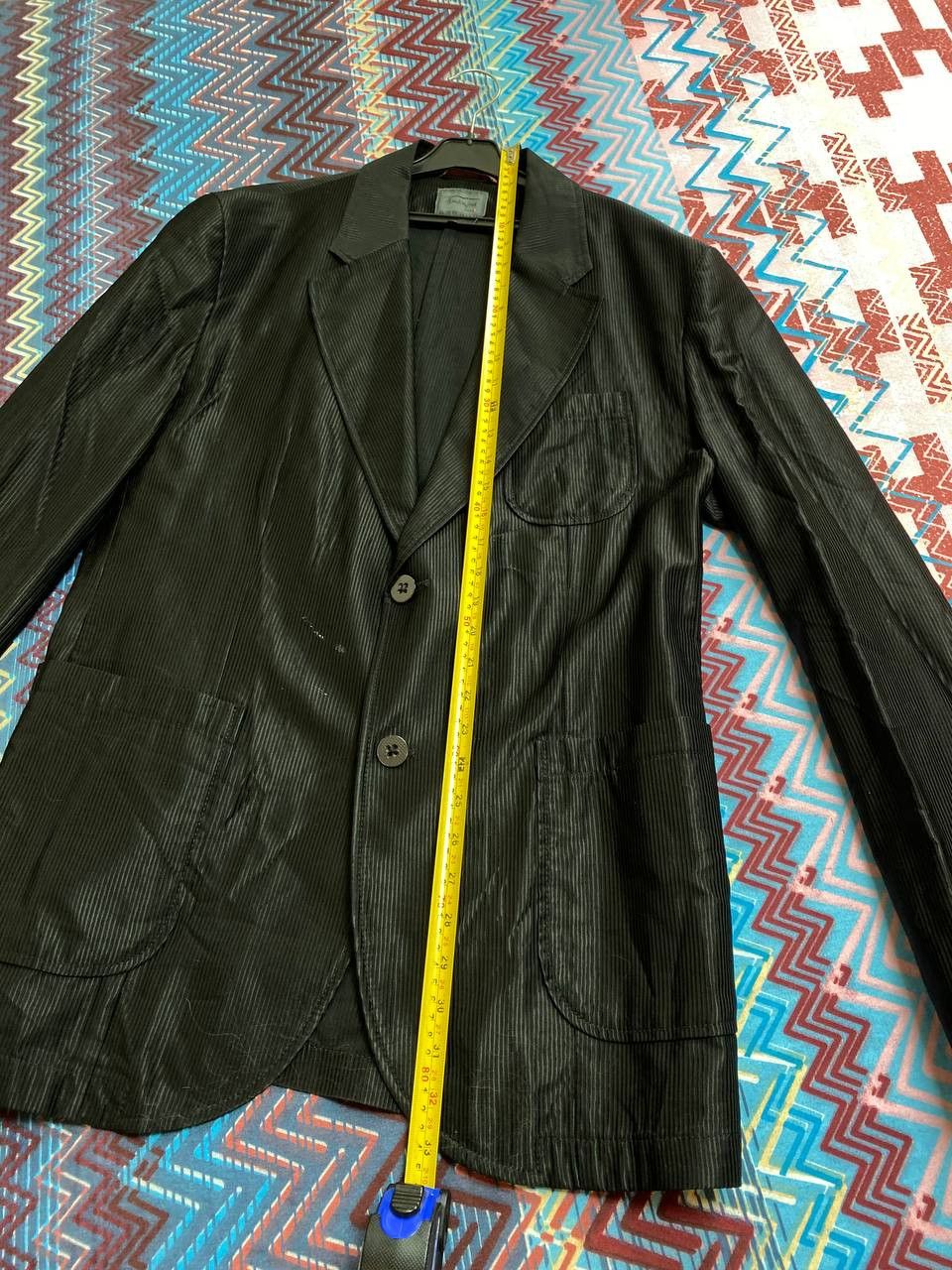 Hugo Boss Blazers Vintage Hugo Boss Y2K Black Streetwear Size 44R - 10 Thumbnail