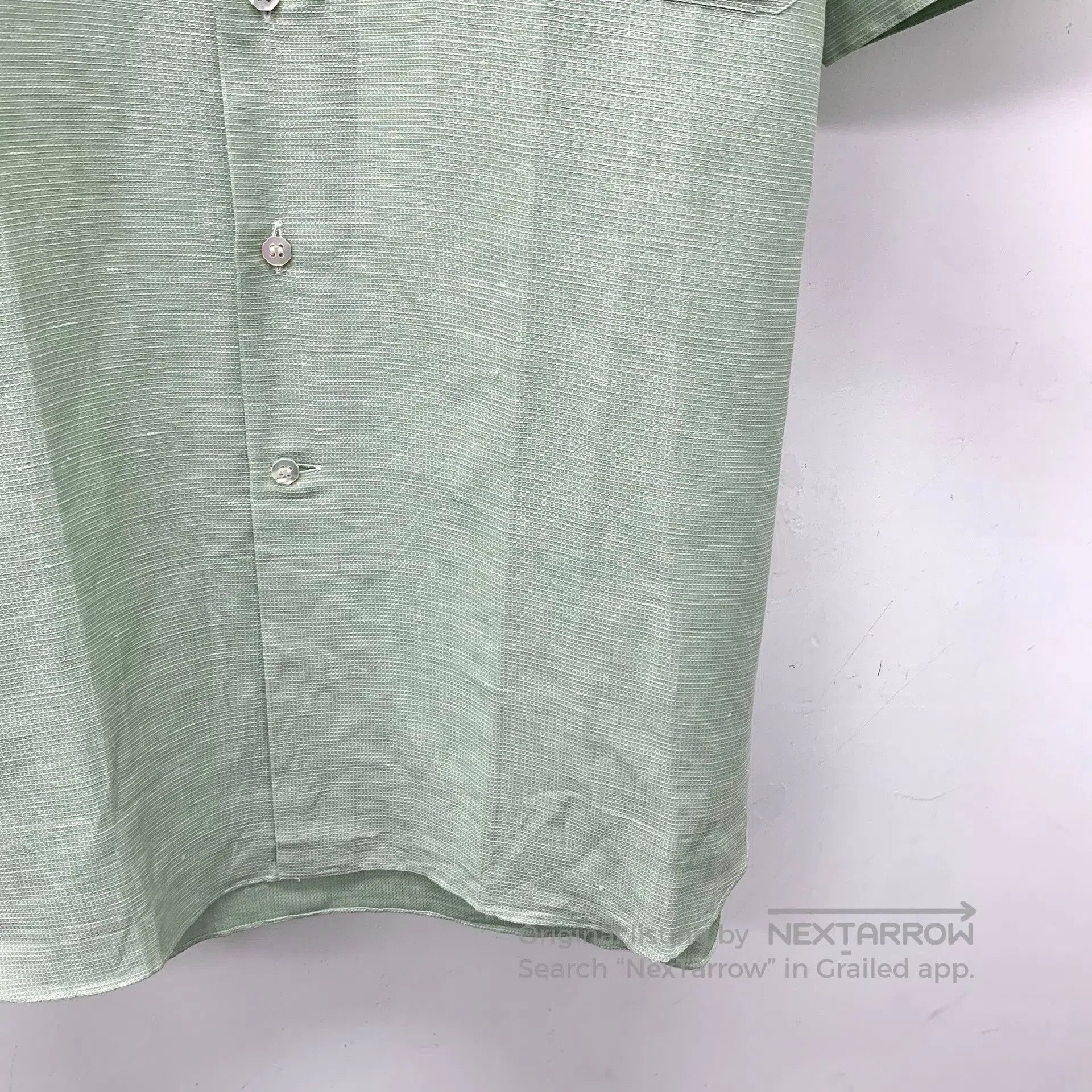 Stefano Ricci Stefano Ricci Light Green Cotton Collar Short Sleeve Shirt Size S / US 4 / IT 40 - 4 Thumbnail