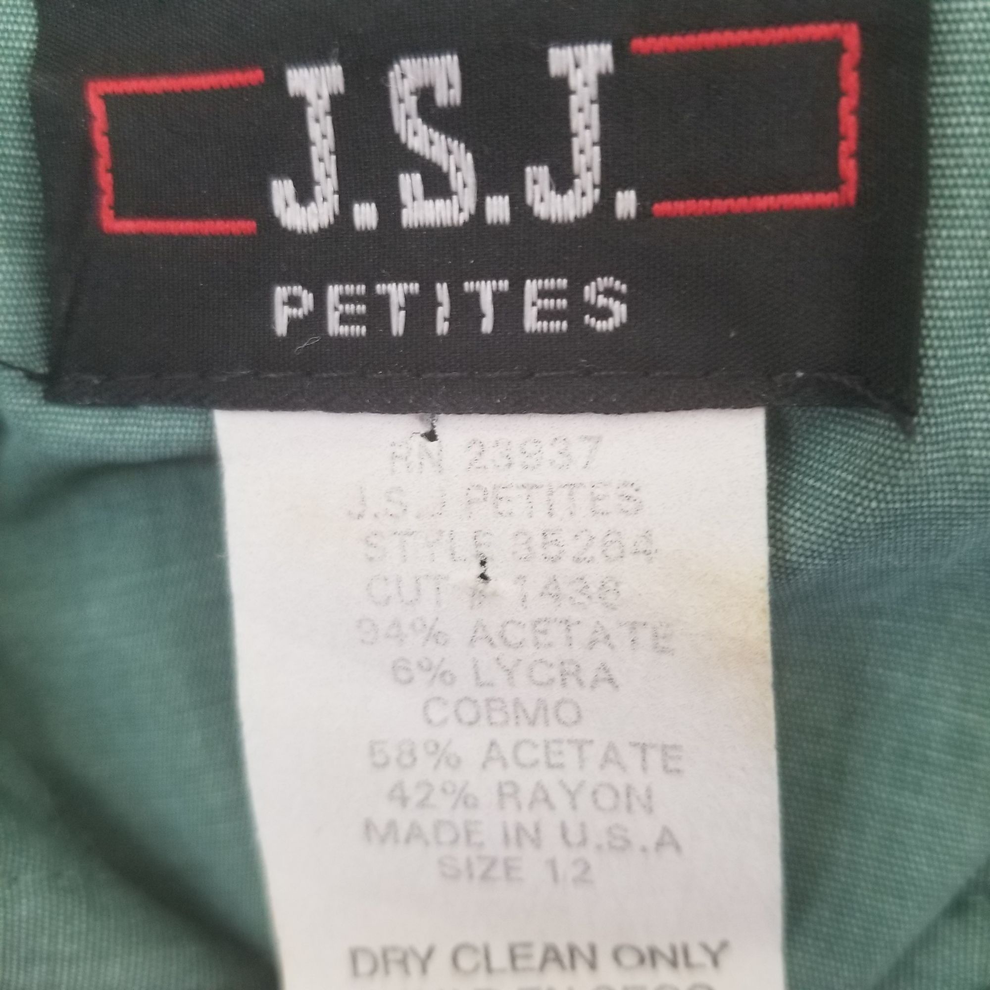 Other JSJ Petites 12 Vintage 90s Dress Green Stripe Knit Button Do Size XL / US 12-14 / IT 48-50 - 4 Thumbnail