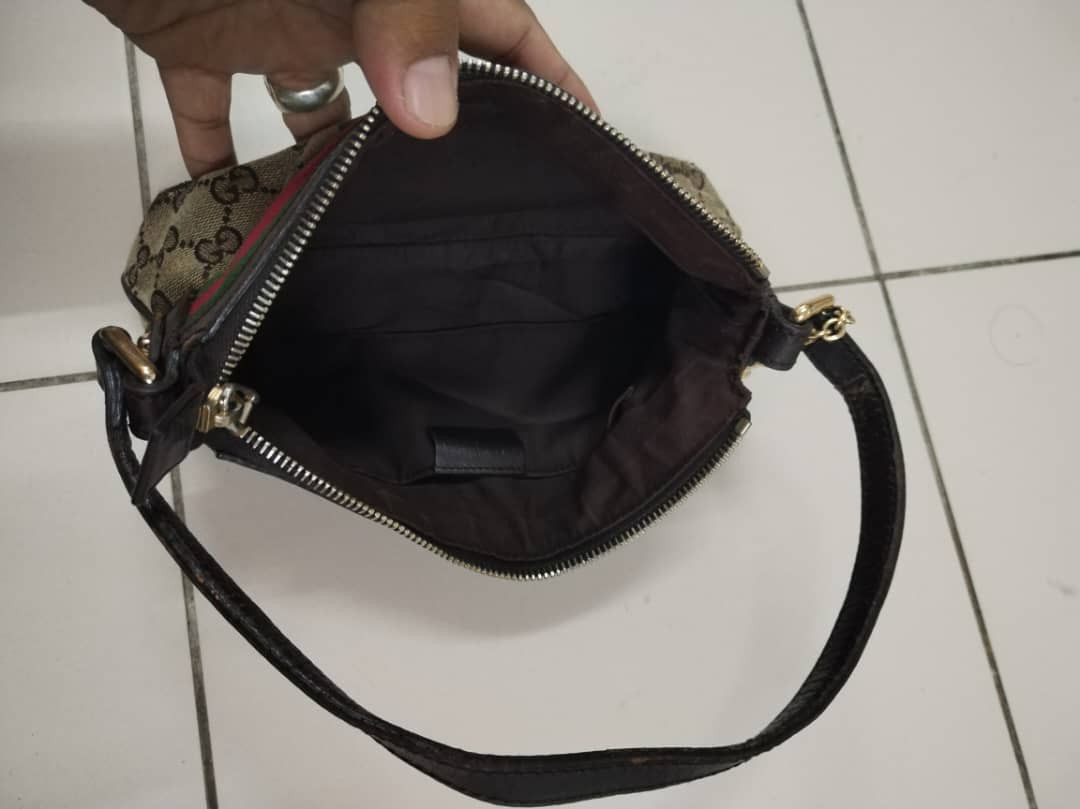 Gucci × Vintage Final Drop🔥Vtg Gucci Sherry Line GG Pattern Mini Hand Bag Size ONE SIZE - 9 Thumbnail