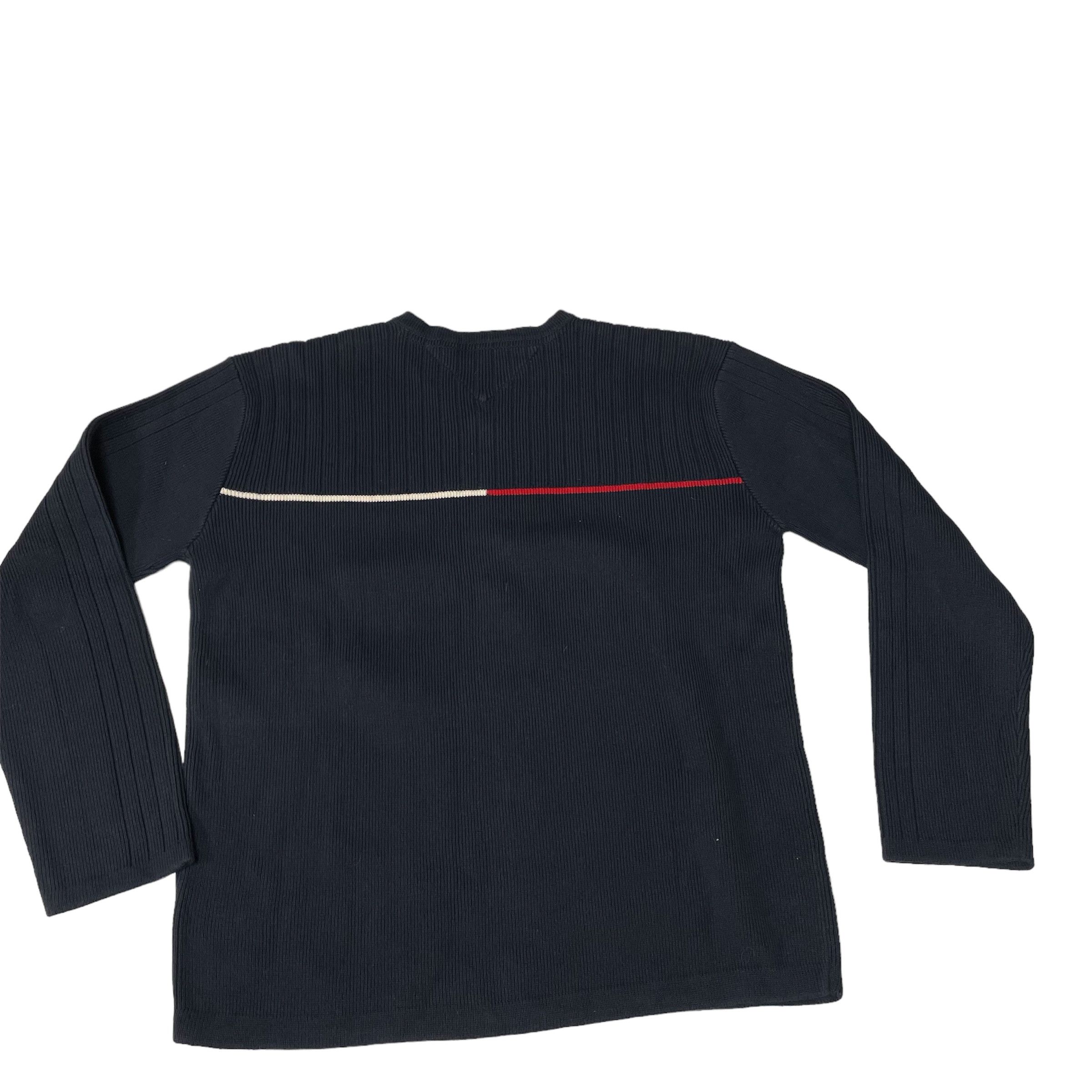 Tommy Hilfiger 90's Tommy Hilfiger Jeans Blue KNIT Cotton V-NECK Sweater XL Size US XL / EU 56 / 4 - 3 Thumbnail
