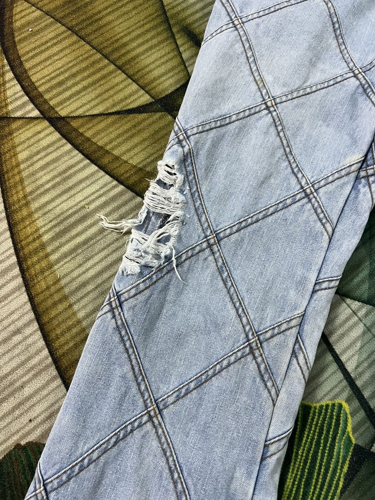 Japanese Brand 💥Flare💥Estacot Faded Distress Jean Like Tornado Mart Size US 28 / EU 44 - 10 Thumbnail