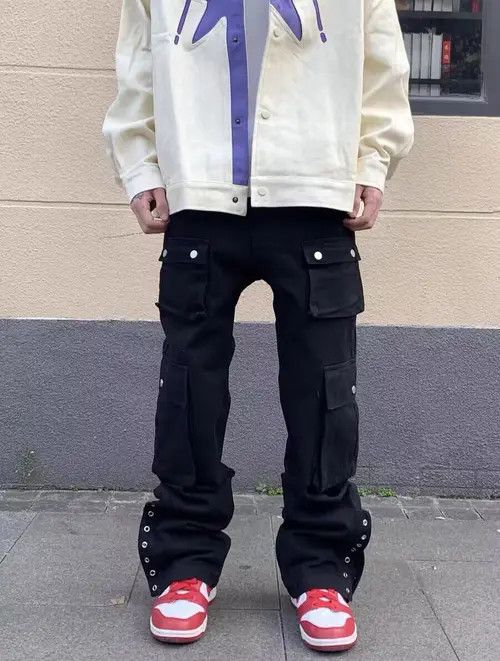 VIBE Vintage washed rare rivet multi-pocket cargo trousers Size US 30 / EU 46 - 6 Thumbnail