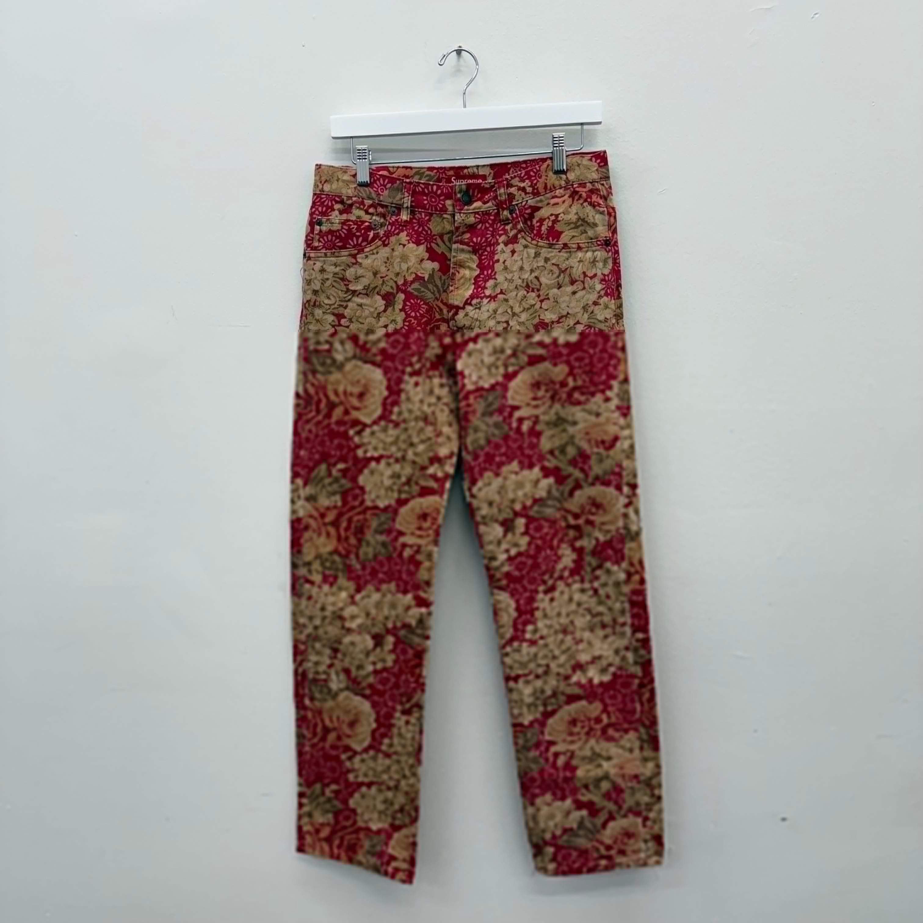 Supreme Supreme Rose Floral Denim FW17 - Size 30 Size US 30 / EU 46 - 1 Thumbnail