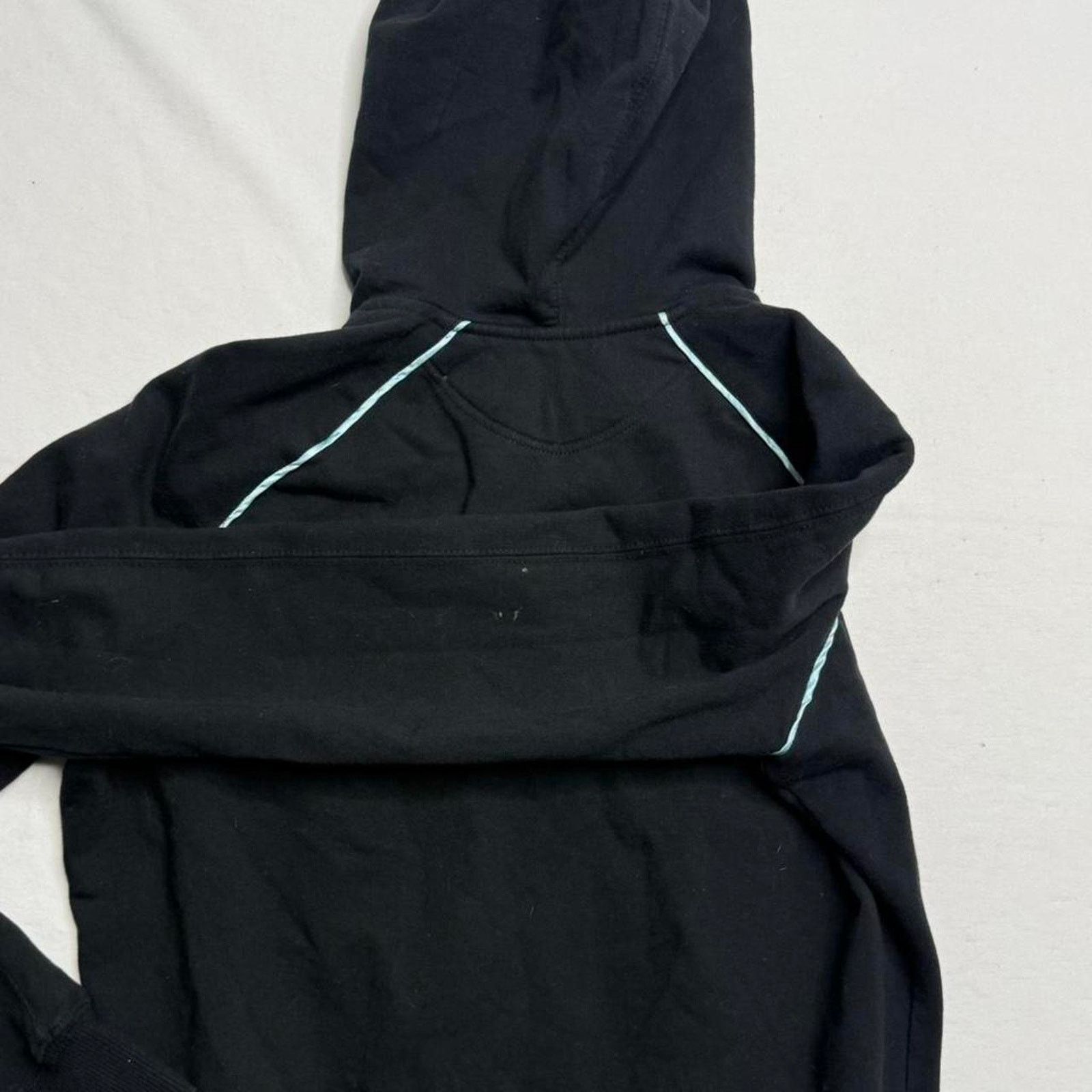 Bebe Black Bebe zip up hoodie with white piping women size large Size L / US 10 / IT 46 - 8 Thumbnail