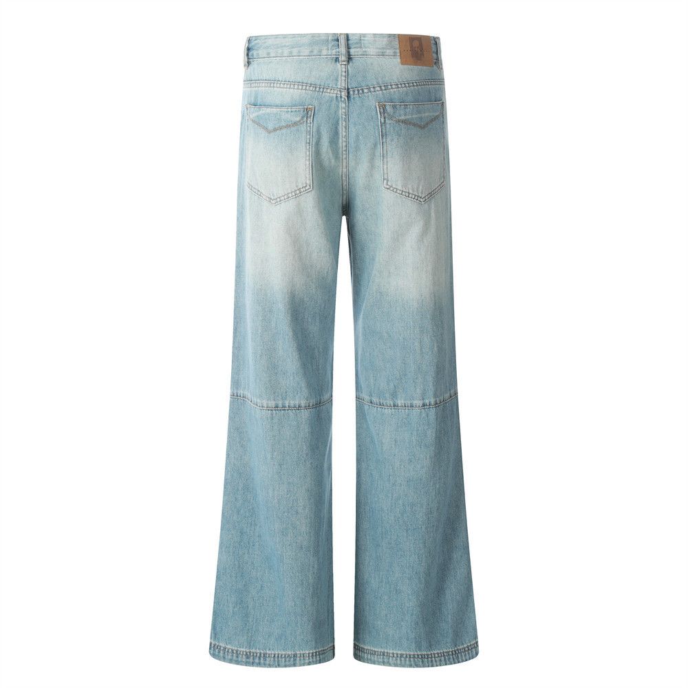 Vintage Men's washed patchwork Vibe trendy hip-hop flared jeans Size US 32 / EU 48 - 2 Thumbnail