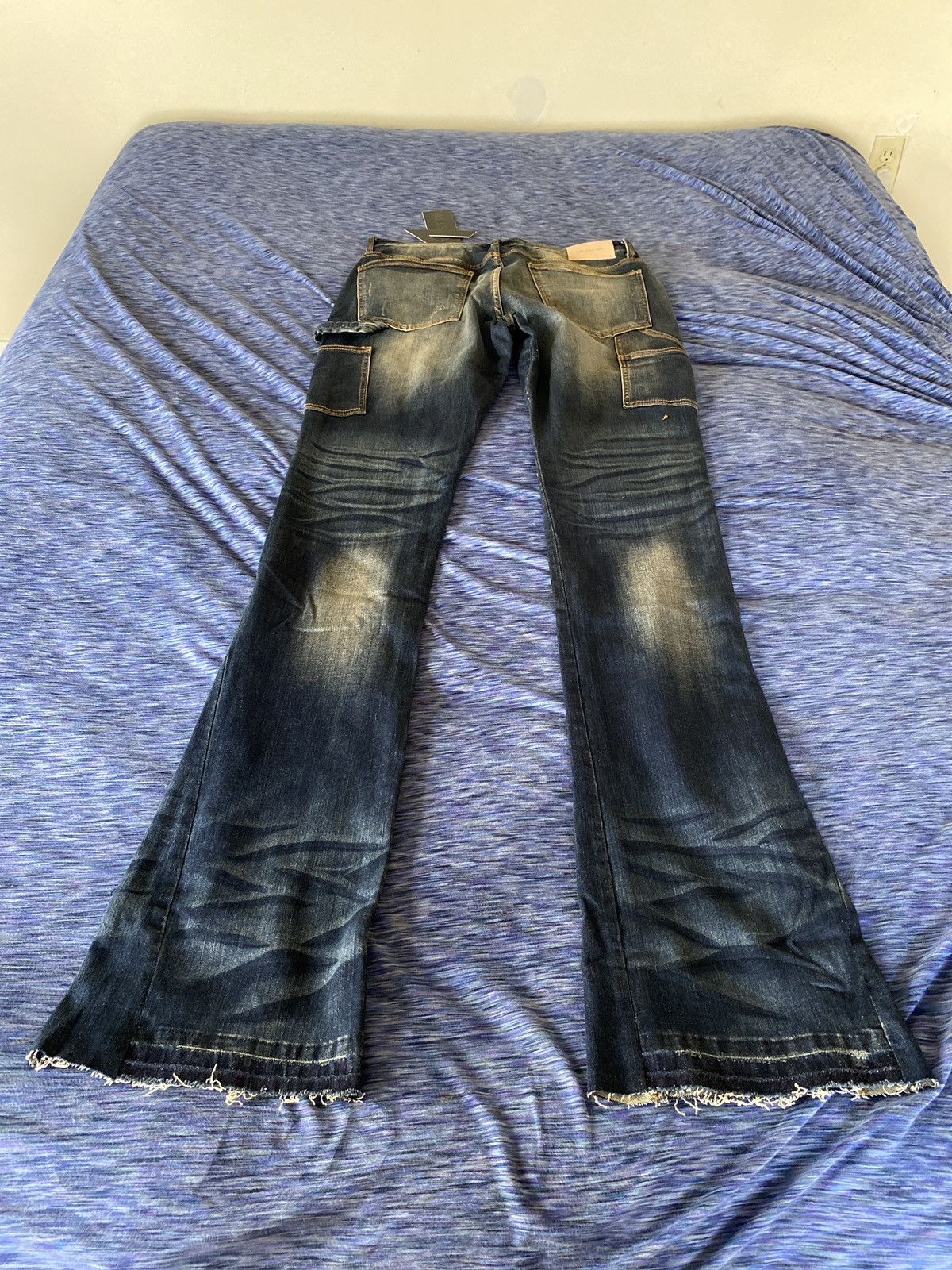 image of Valabasas Stacked Flare Denim Home Of The Original Stacked Jeans in Blue, Men's (Size 30)