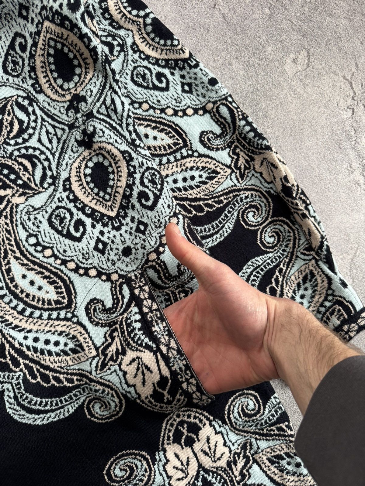 Dale Of Norway × Designer × Moods of Norway Ivko 46size all printed flowers 🌹 Cardigan long sweater zip Size 3XL / US 20-22 - 12 Thumbnail