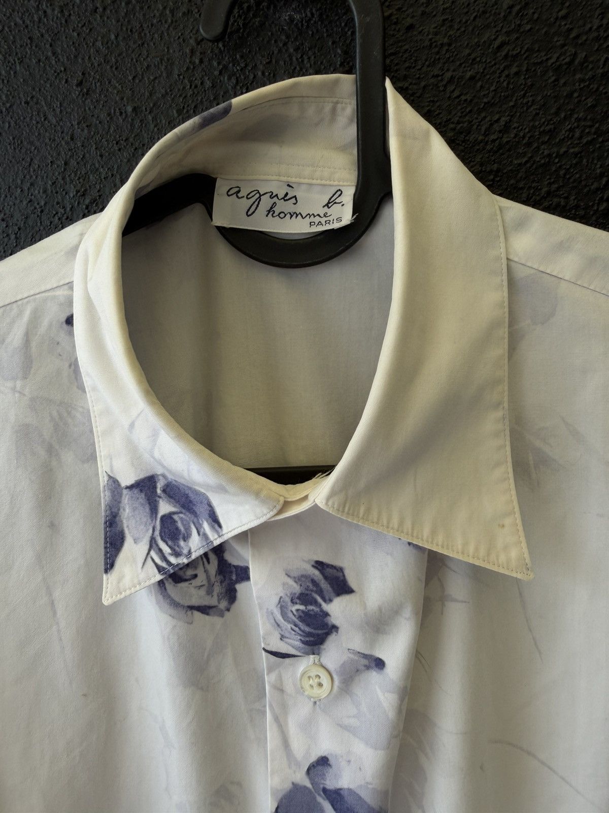 agnes b. RARE Vintage agnès b. HOMME Paris Purple Rose Print Size US S / EU 44-46 / 1 - 3 Thumbnail