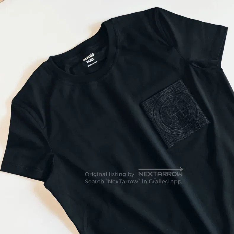 Hermes Hermes Black Pocket Women's Short Sleeve T-Shirt Size XS / US 0-2 / IT 36-38 - 3 Thumbnail