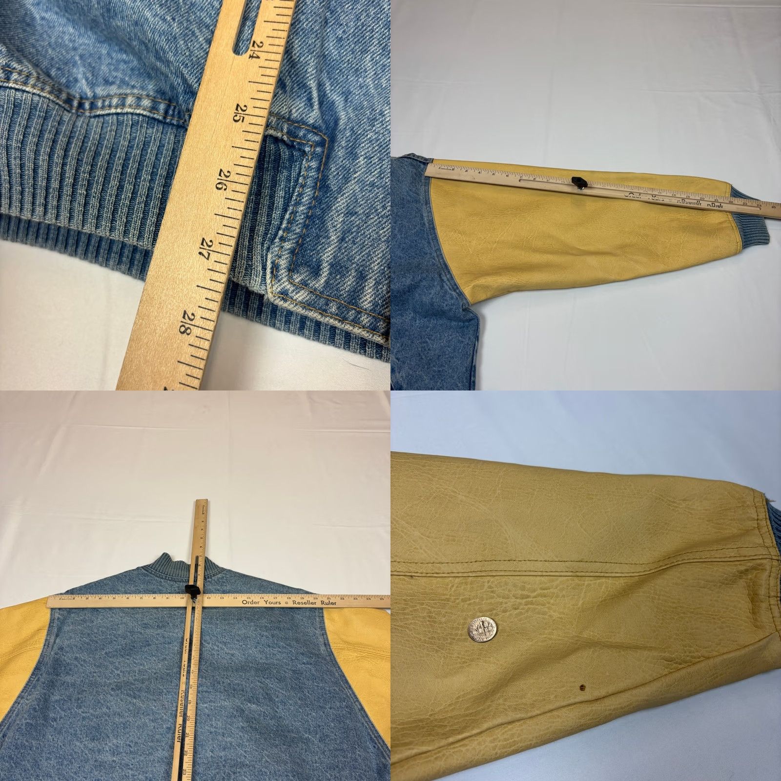Denime 90s Panavision Denim Varsity Jacket Mens XL Vintage Blue Size US XL / EU 56 / 4 - 8 Thumbnail