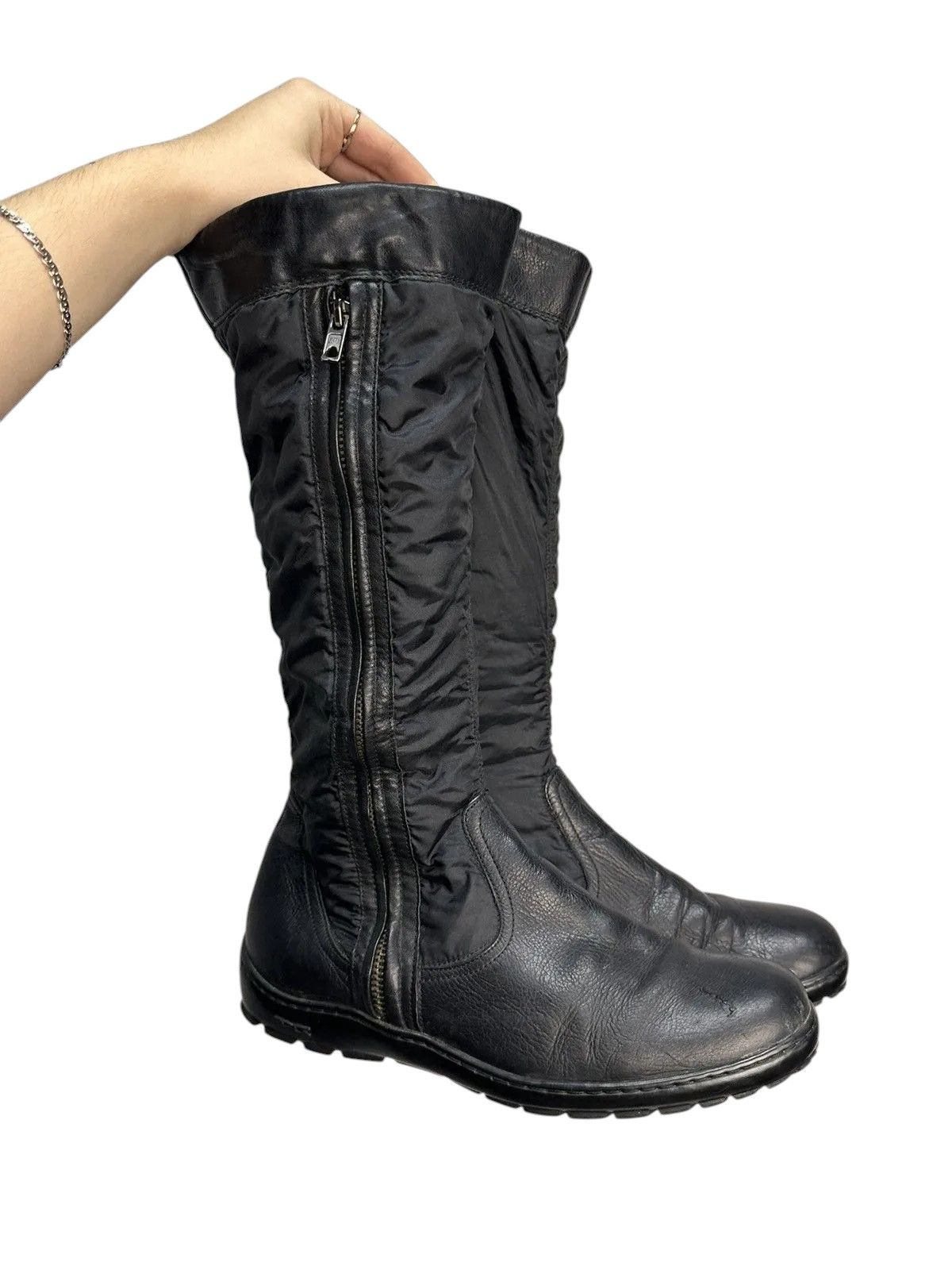 If Six Was Nine High slim fit black leather boots Maison Margiela 2000 style Size US 10 / IT 40 - 1 Thumbnail