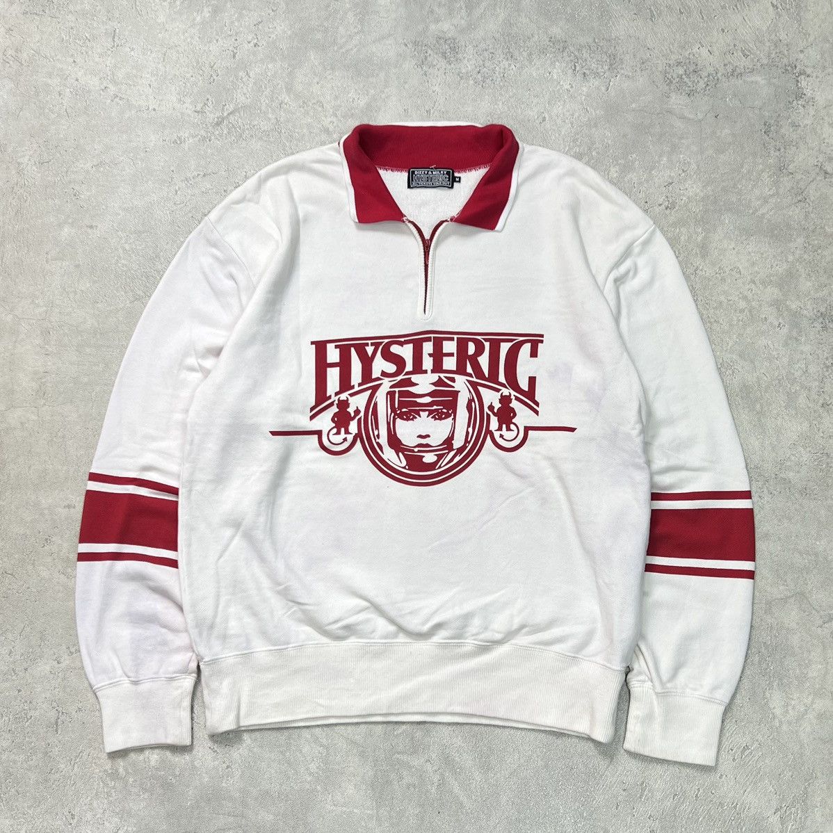 Hysteric Glamour HYSTERIC GLAMOUR DEVIL MOTOR QUARTER ZIP SWEATER Size US XL / EU 56 / 4 - 1 Thumbnail