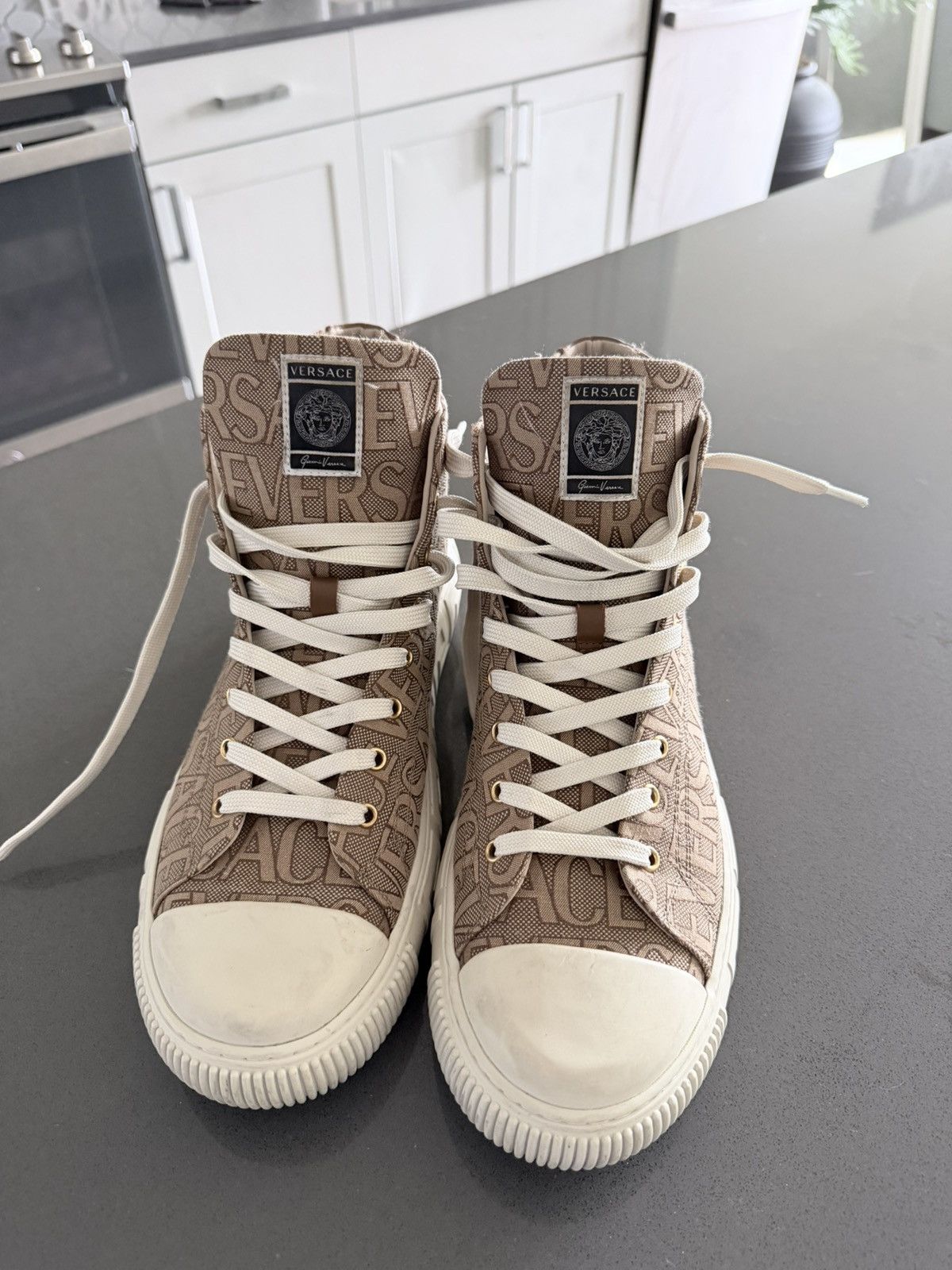 Versace Versace high Greca Size US 12 / EU 45 - 2 Thumbnail