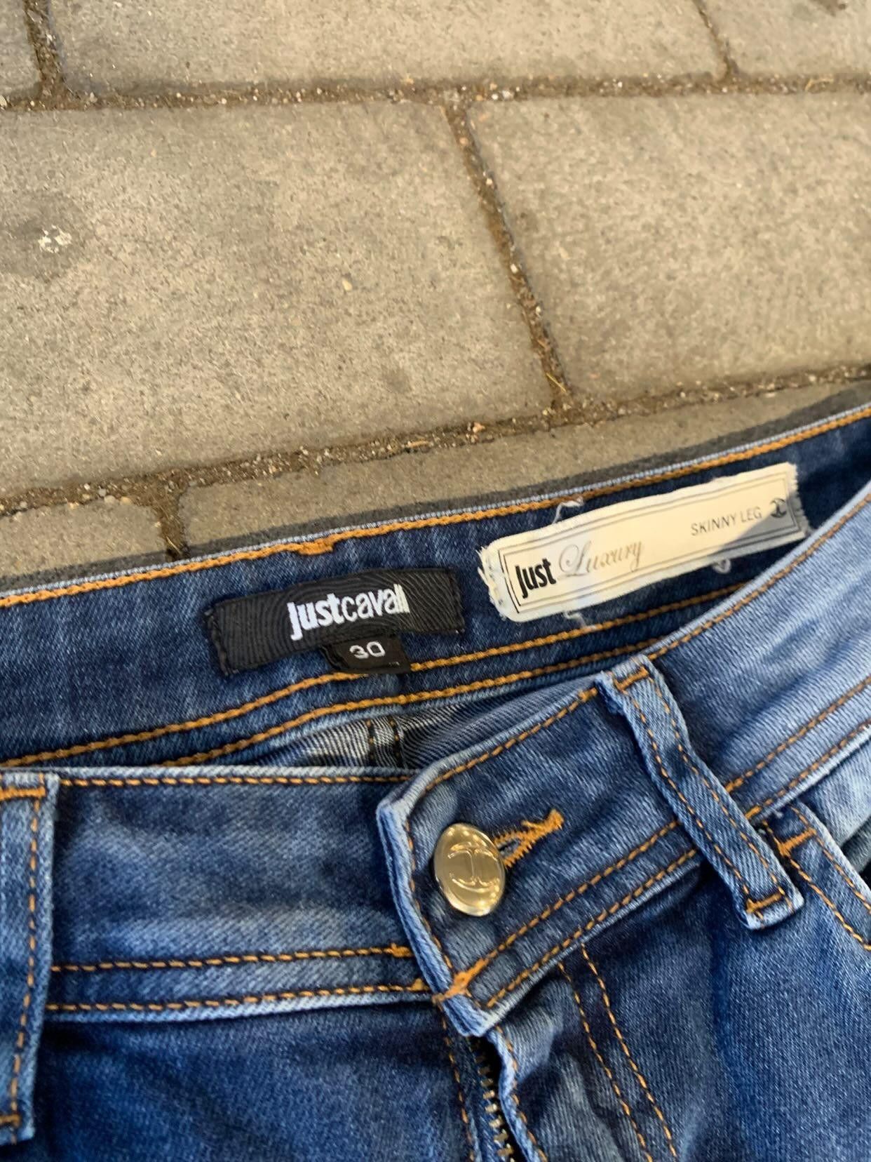 Just Cavalli Skinny Jean Just Cavalli "Just Luxury" Side Lettering Blue Size 27" / US 4 / IT 40 - 6 Thumbnail