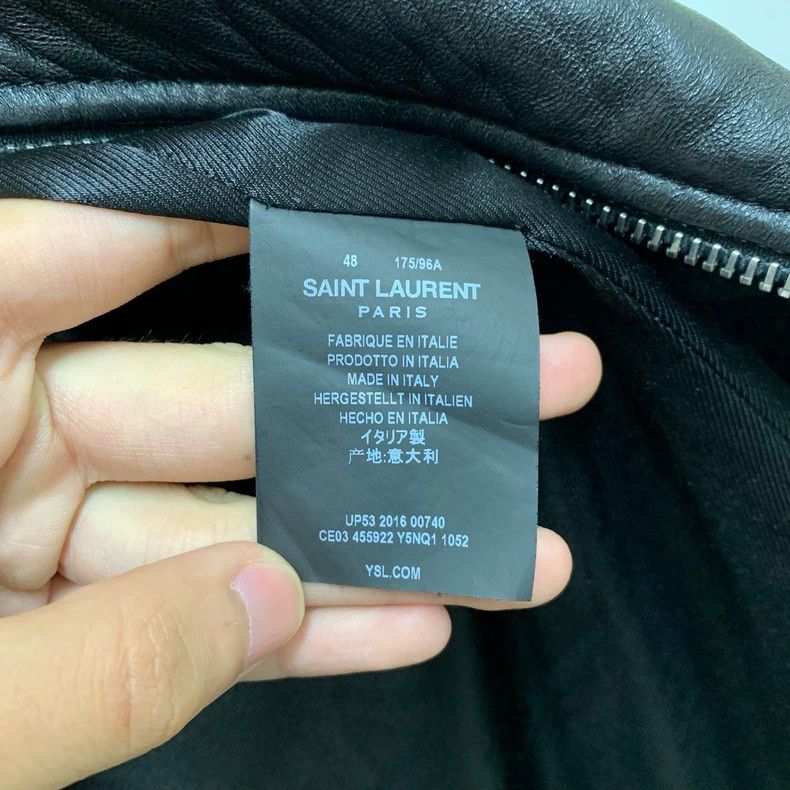 Saint Laurent Paris Saint Laurent Paris Leather motorcycle jacket 2505-Nextarro Size US M / EU 48-50 / 2 - 7 Thumbnail