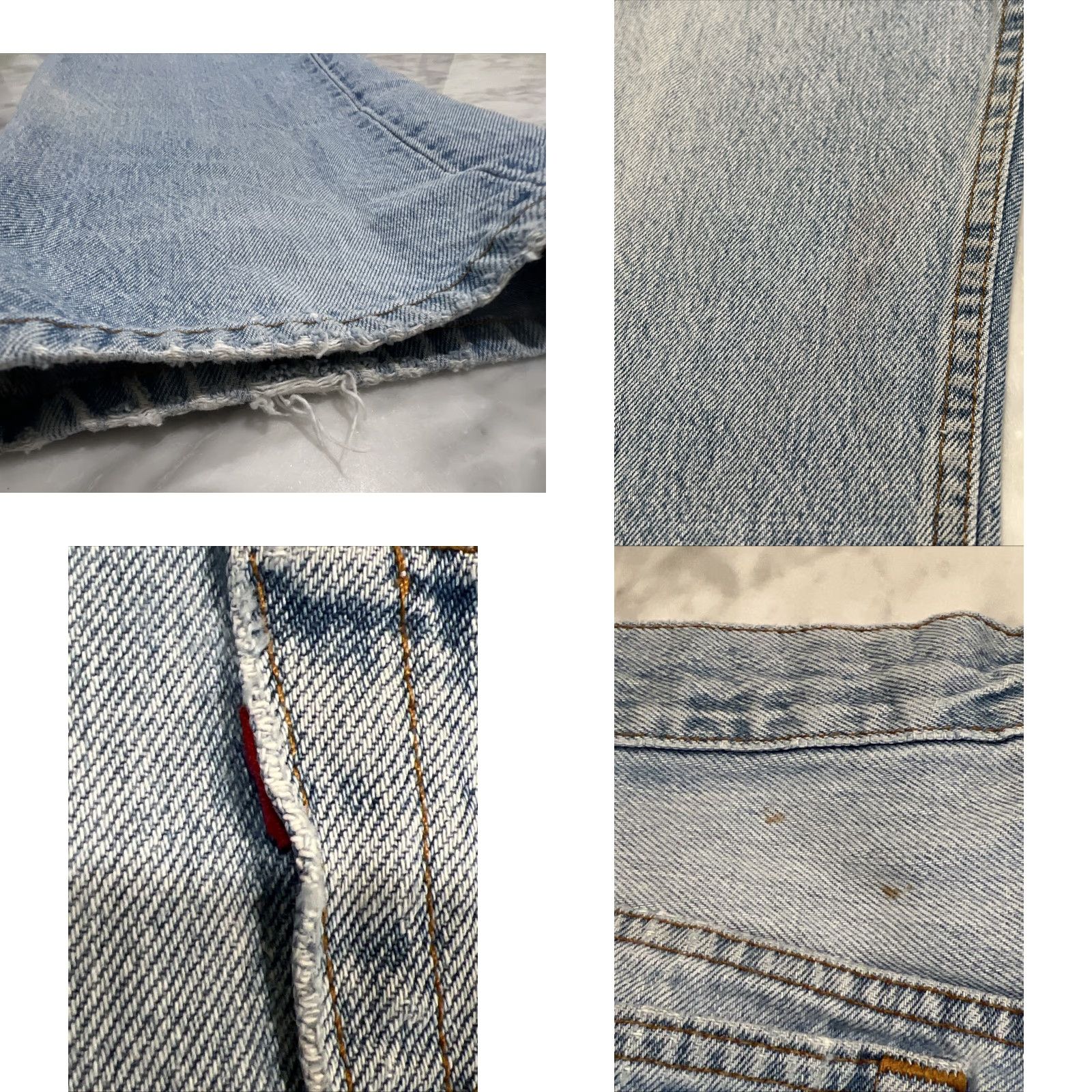 Levi's VINTAGE Levi's 501 Jeans Button Fly Light Faded 34x33 Levi'S 501 Series Men Denim Blue 90s USA Size US 34 / EU 50 - 9 Thumbnail