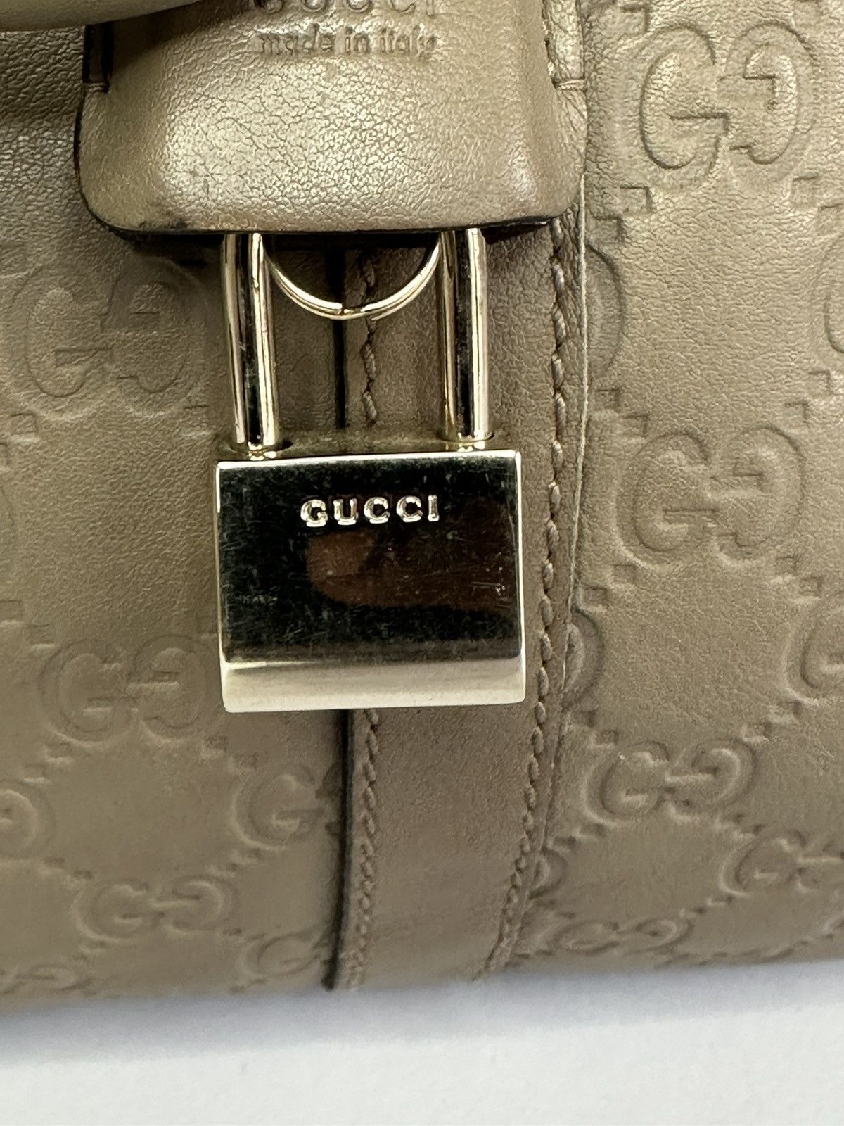 Gucci GUCCI Guccissima Signature Briefcase Beige Size ONE SIZE - 4 Thumbnail