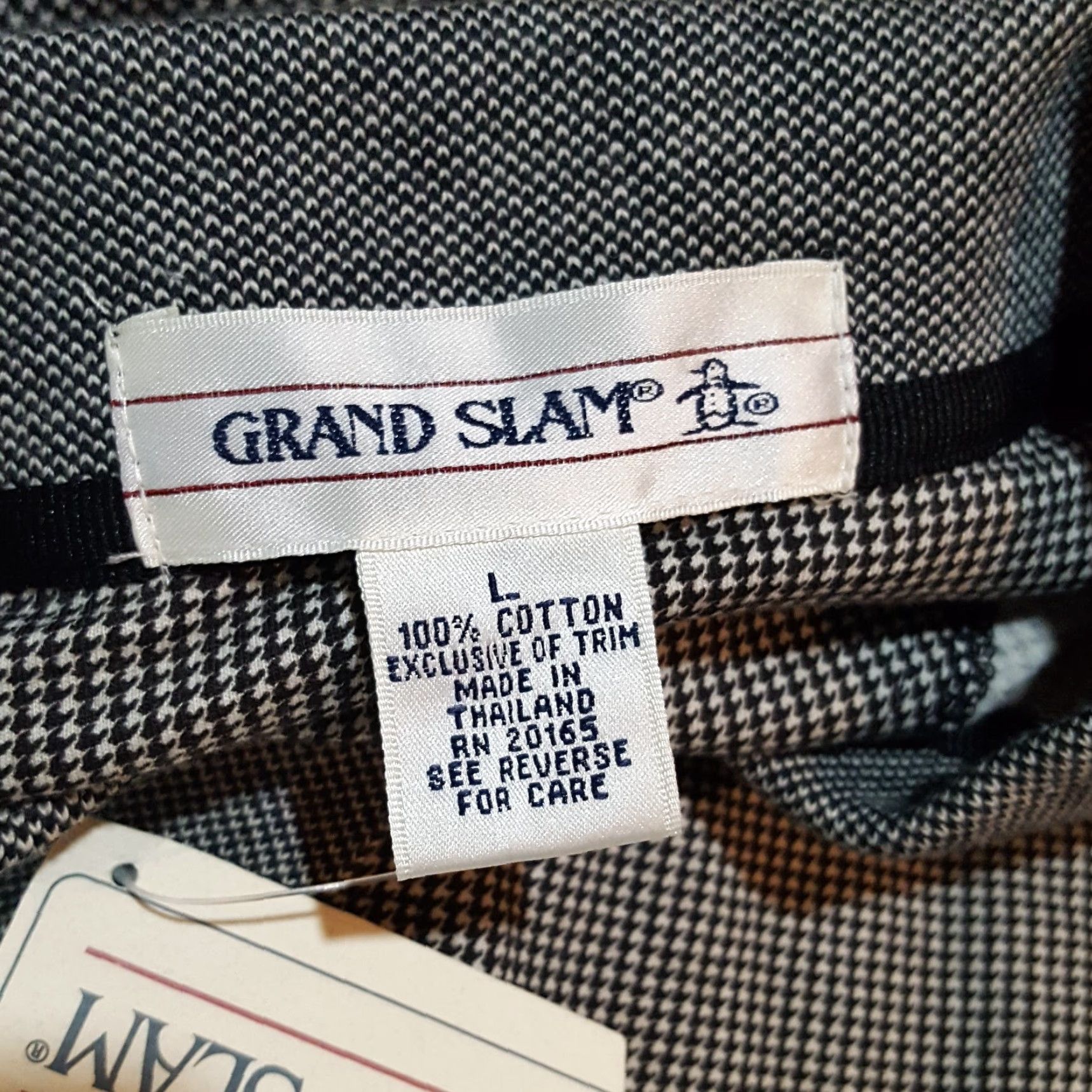 Vintage Vintage Grand Slam Houndstooth Polo Shirt Men Large Short Sleeve Collared Cotton 90s Preppy Golf Size US L / EU 52-54 / 3 - 6 Thumbnail