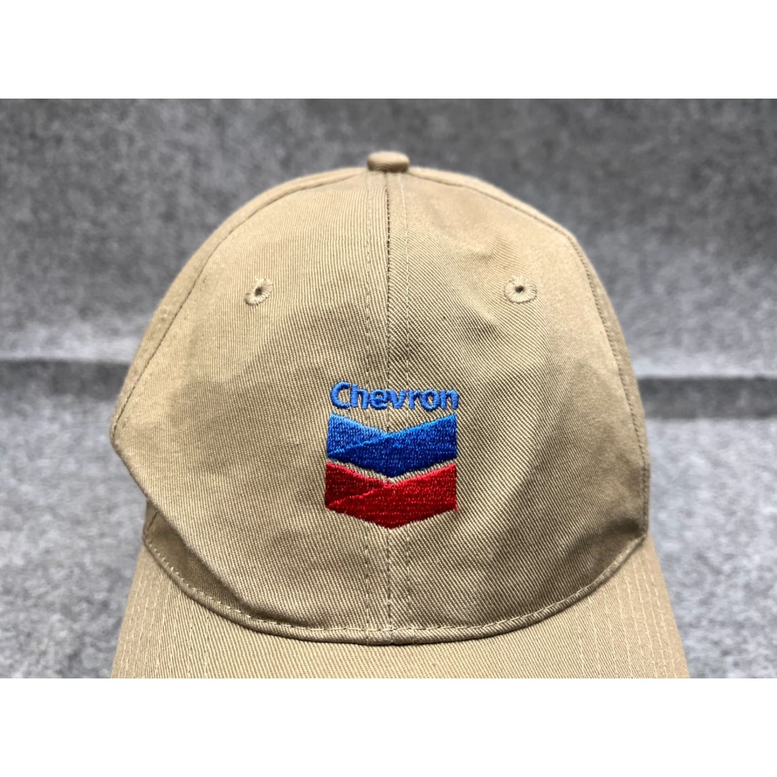 Vintage AG Chevron Hat Cap Strap Back Adult One Size Beige Twill Polyester Cotton Gas Oil Logo Hat Cap Adjustable Lightweight Men Baseball Cap Size ONE SIZE - 2 Thumbnail