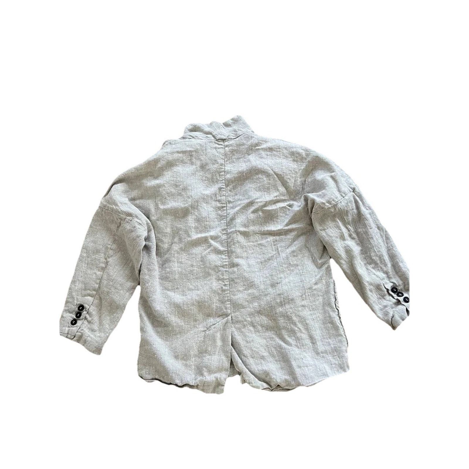 Zara Zara Buttoned Linen Double Breasted Blazer Small A001851 Size S / US 4 / IT 40 - 9 Thumbnail