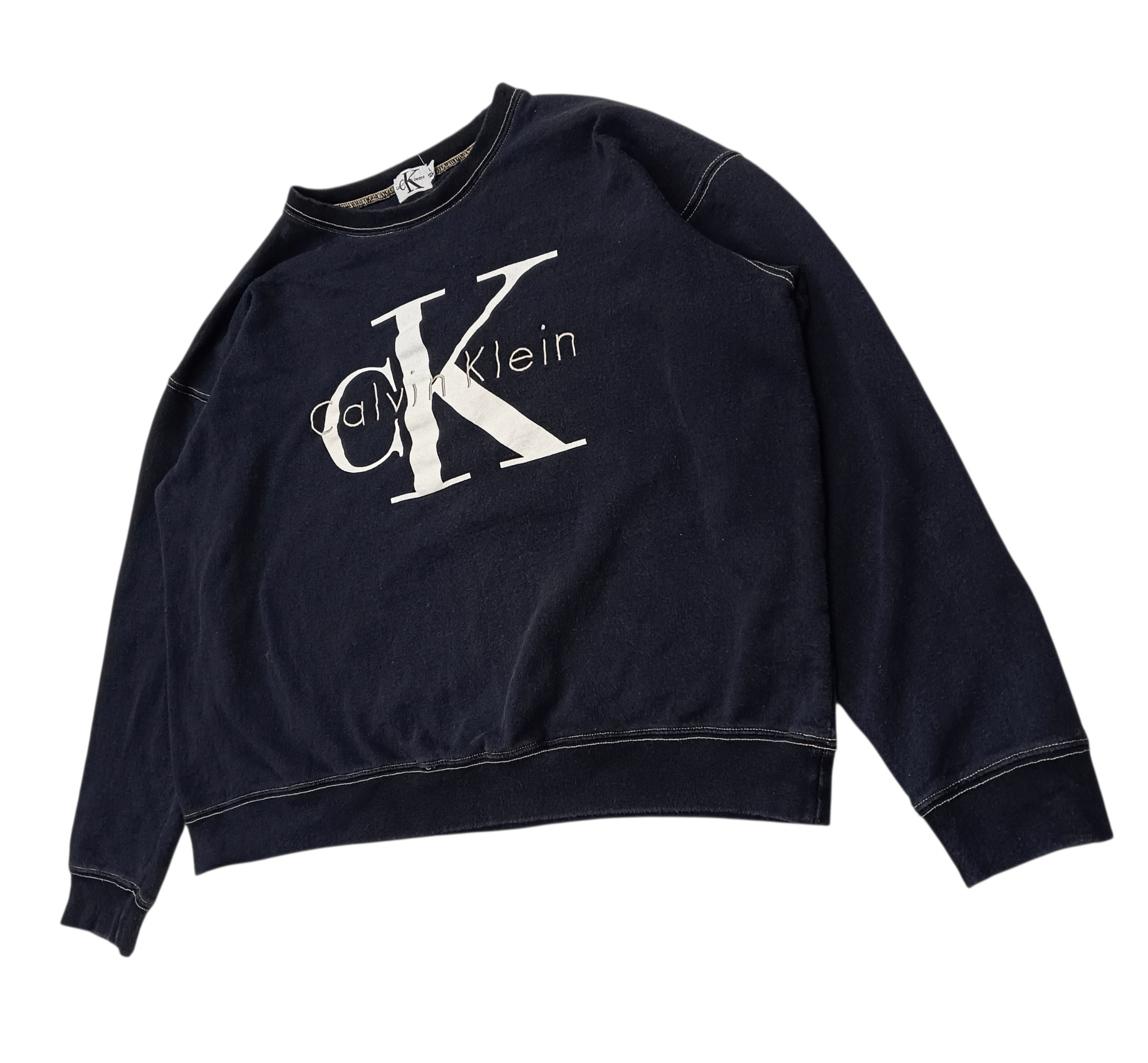 Calvin Klein Vintage Calvin Klein Embroidery Big Logo Sweatshirt Size US L / EU 52-54 / 3 - 2 Thumbnail
