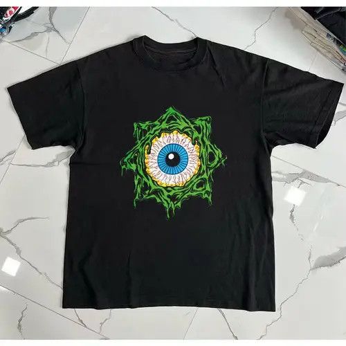VIBE Black washed vintage devil eye print t-shirt Size US M / EU 48-50 / 2 - 1 Thumbnail