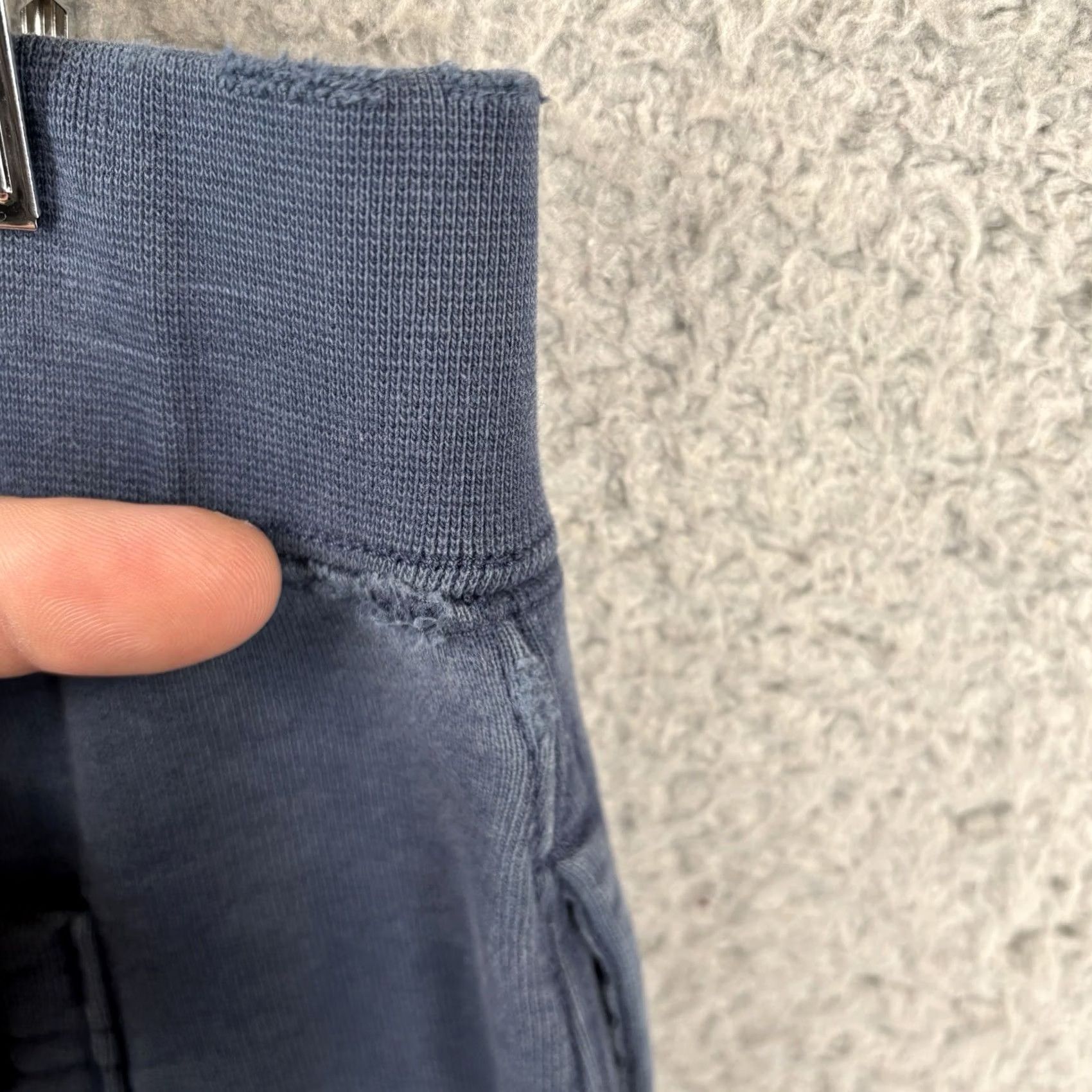 Vintage American Giant Sweatpants Joggers Mens M Navy 100% Cotton Drawstring Elastic Waist Pockets Tapered Inseam 29" Regular Fit USA Made Size US 31 - 6 Thumbnail