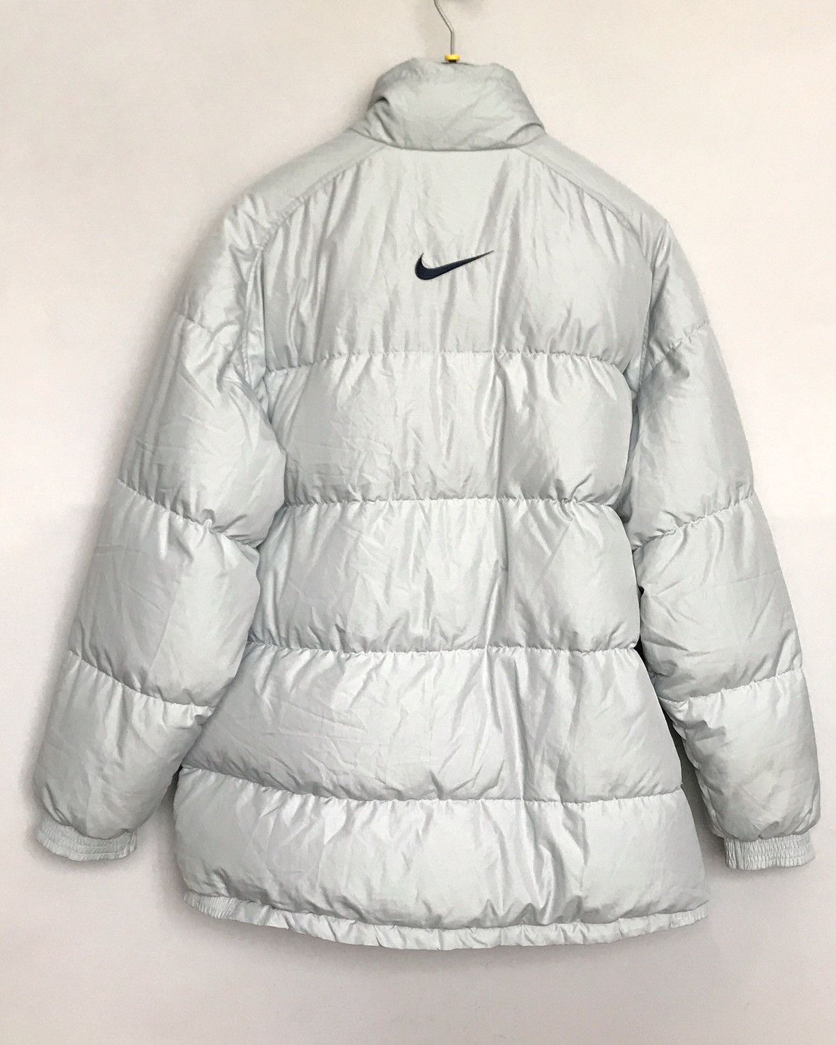 Vintage 90’s Made USA Nike Reversible White 2024 Blue Puffer Down Jacket Mens Size XL