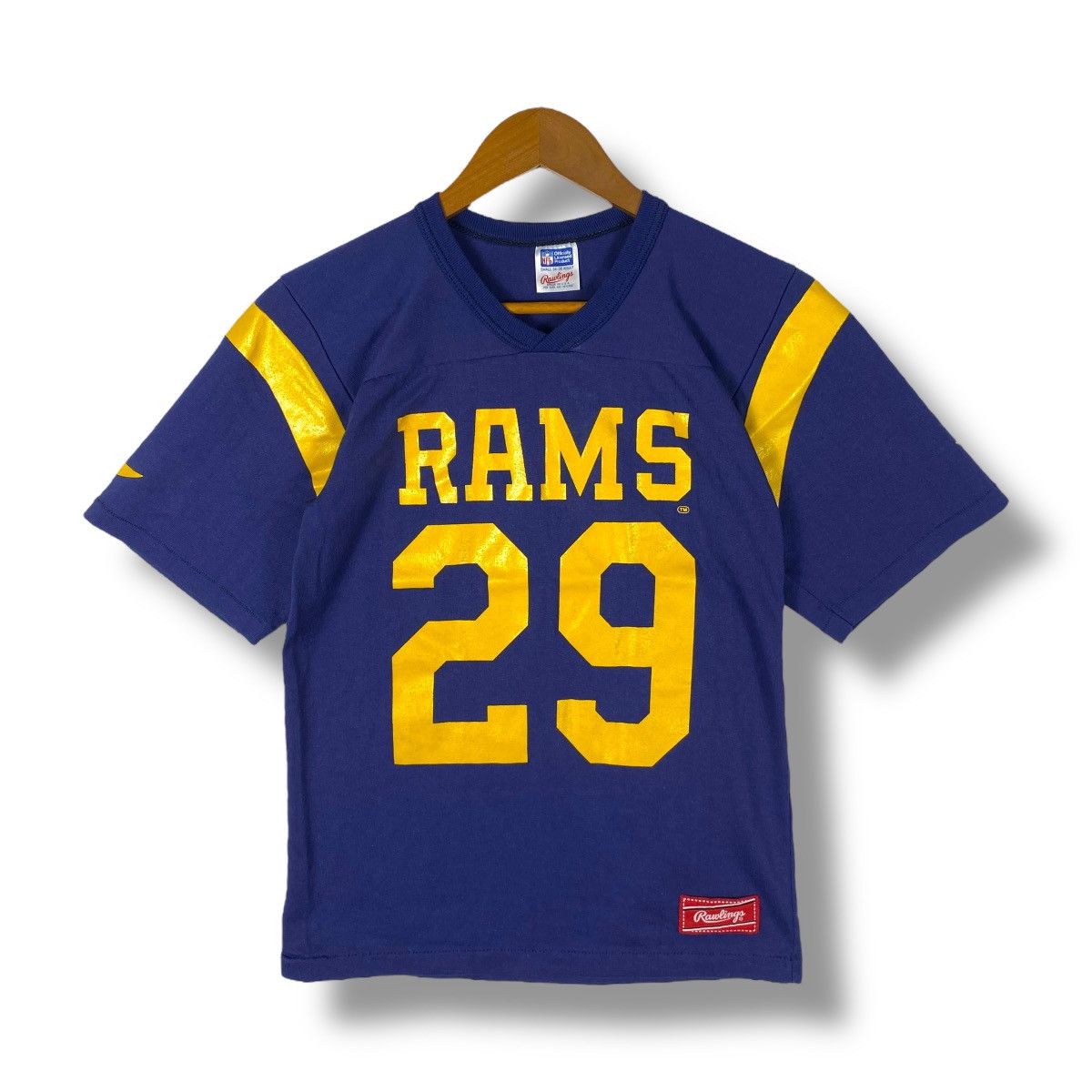 Vintage 80's Rawlings NFL RAMS 29 Jersey Tee Shirt