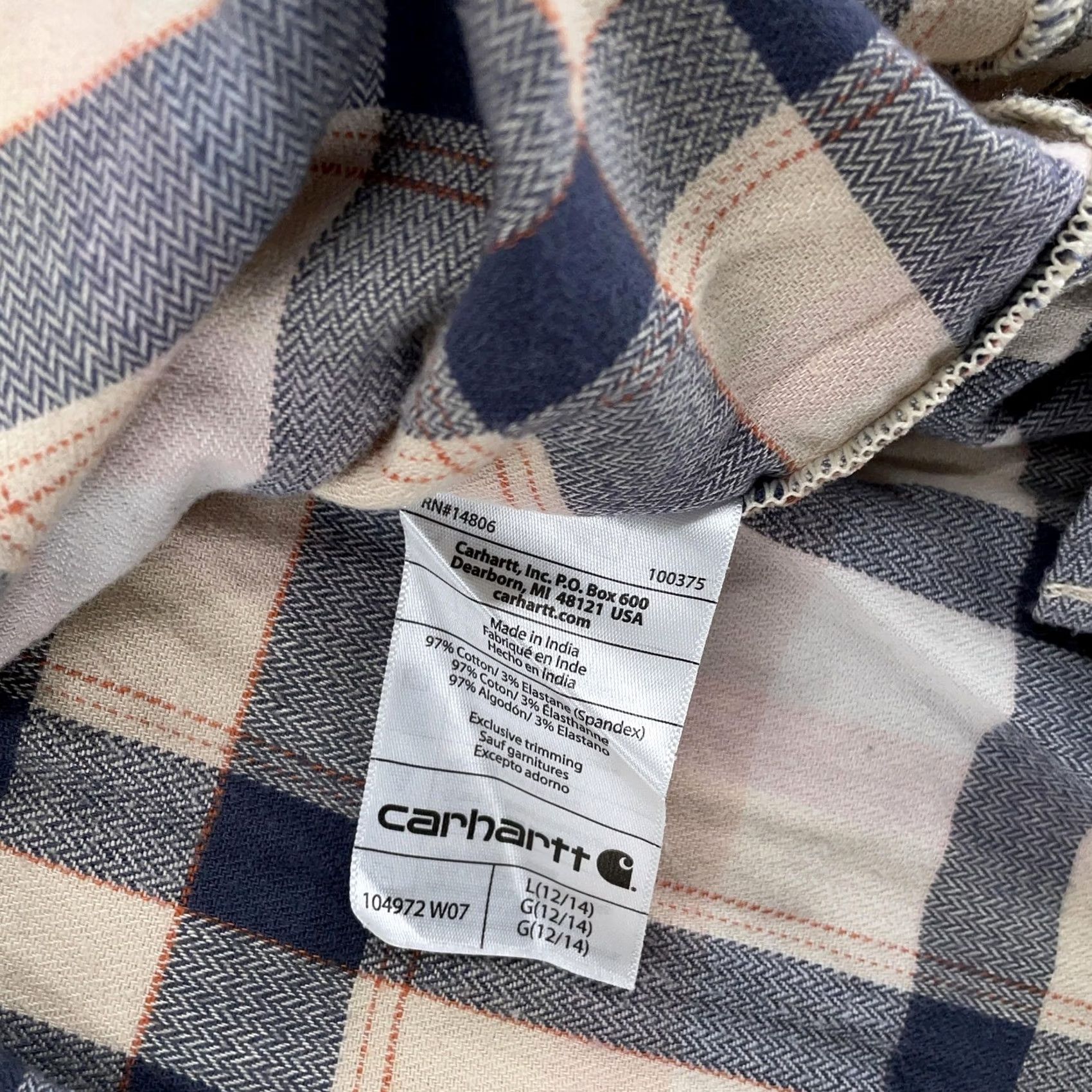 Carhartt VINTAGE Carhartt Shirt Womens Large Multi Plaid Rugged Flex Loose Flannel Size L / US 10 / IT 46 - 7 Thumbnail