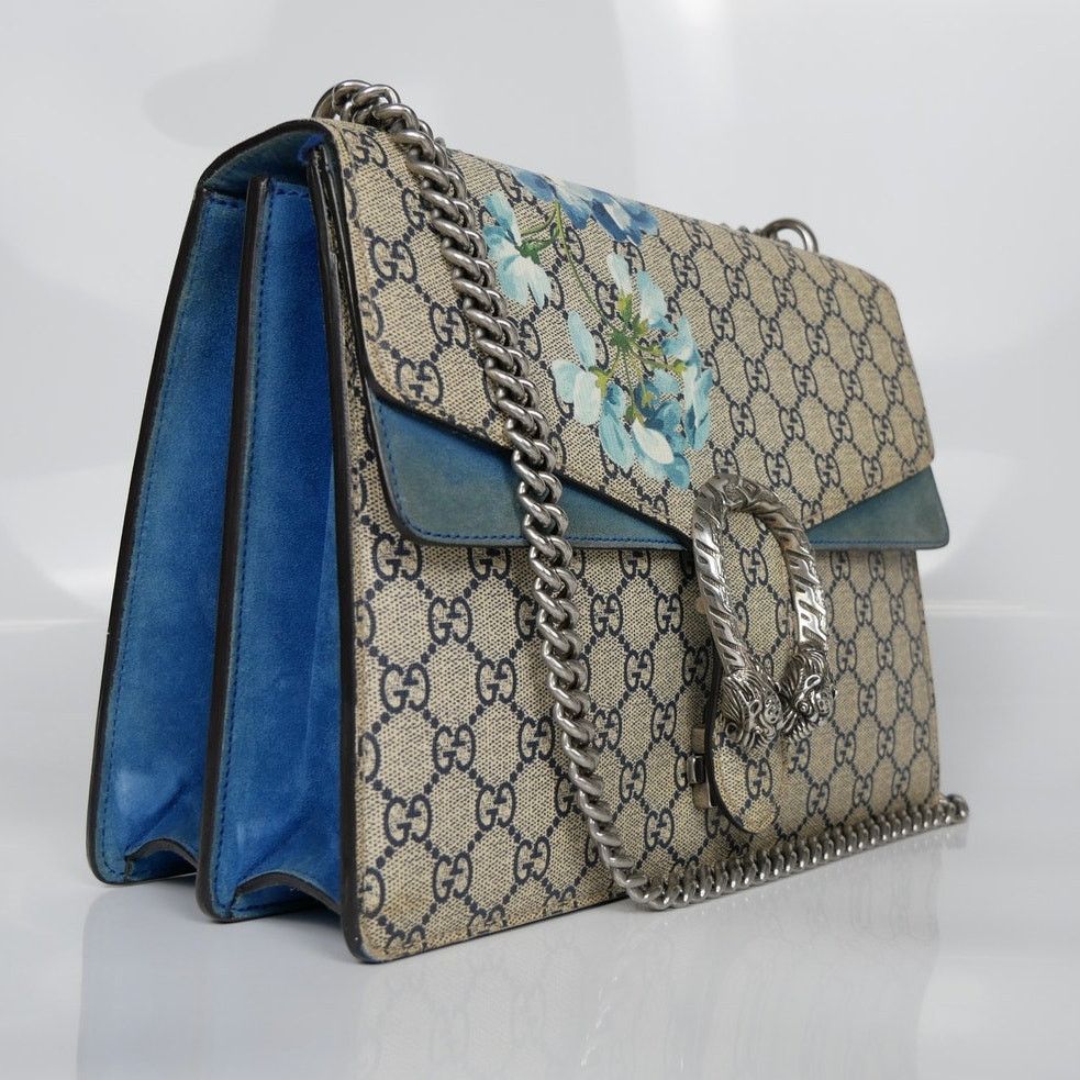 Gucci Gucci GG Blooms Dionysus Shoulder Bag (Blue) Size ONE SIZE - 3 Thumbnail